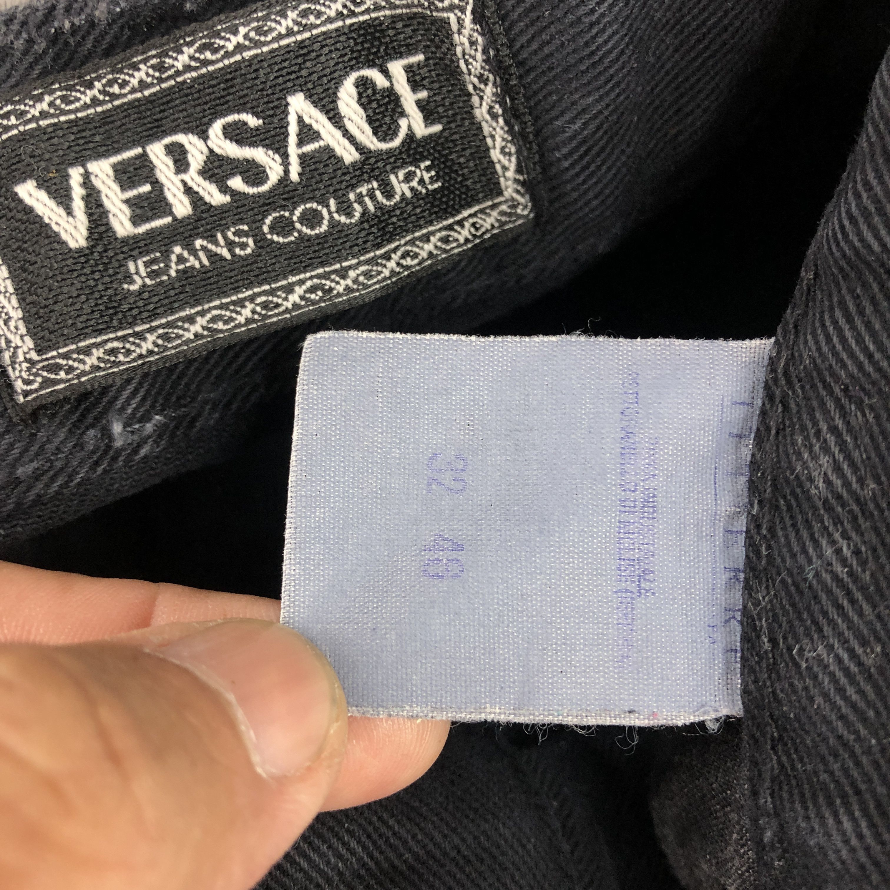 Versace Vintage 90s Versace Jeans Versace Super Black Denim BS45493 Size 28" / US 6 / IT 42 - 8 Thumbnail