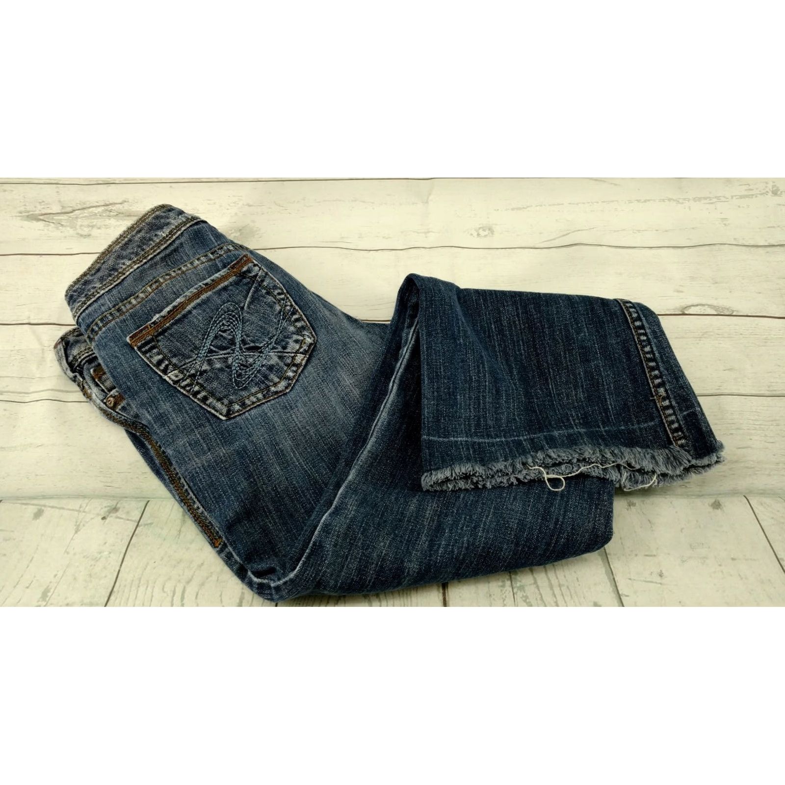 Silver Jeans Co. Silver Jeans Tina Distressed Denim Womens 30 Jeans Blue Regular Inseam 28 Bootcut Size 30 Size 30" / US 8 / IT 44 - 4 Thumbnail