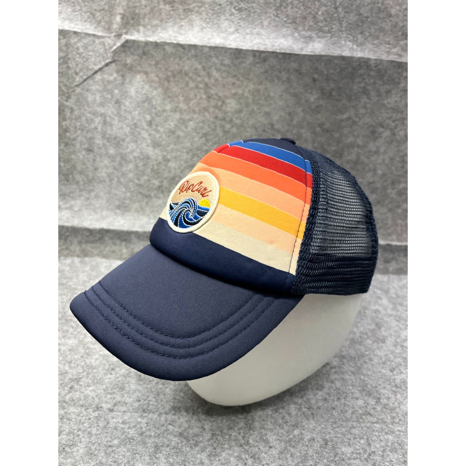 Rip Curl Rip Curl Hat Snap Back Adult Blue Orange Polyester Blend Patch Trucker Size ONE SIZE - 4 Thumbnail