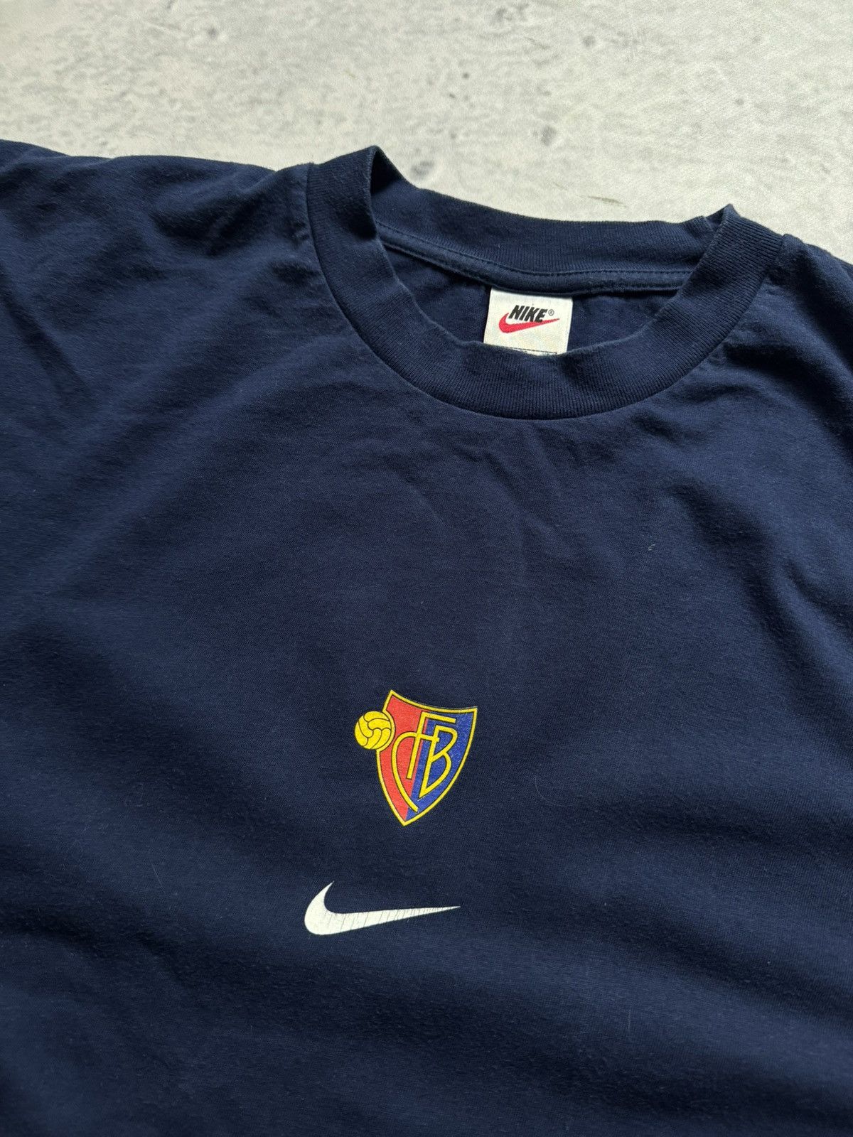 Nike × Vintage 💙Nike Beautiful FCB Football Club Basel Just Do It Size US XL / EU 56 / 4 - 4 Thumbnail