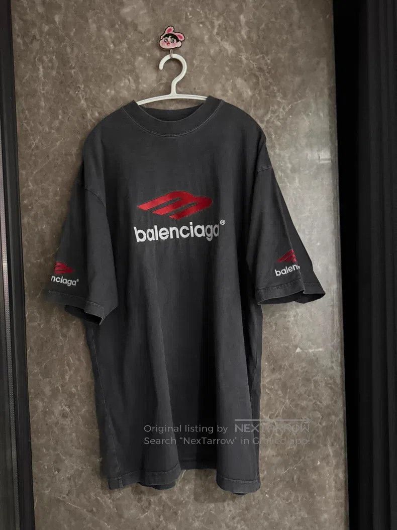 Balenciaga Balenciaga 3B Embroidered Washed Short Sleeve Size US L / EU 52-54 / 3 - 1 Thumbnail