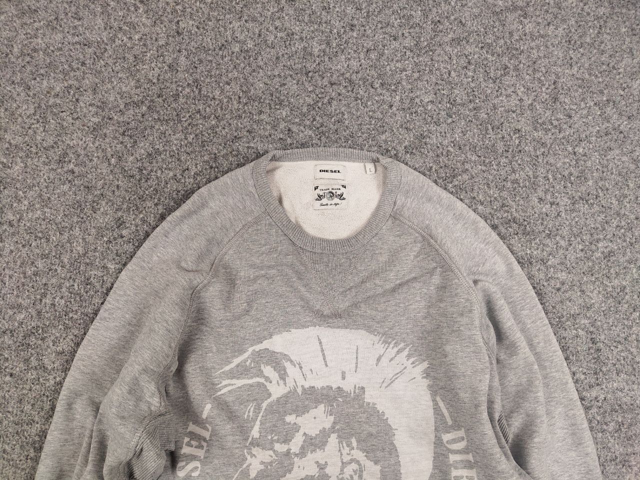 Diesel Vintage Diesel only the brave Logo Gray Sweatshirt Y2K Style Size US L / EU 52-54 / 3 - 8 Thumbnail