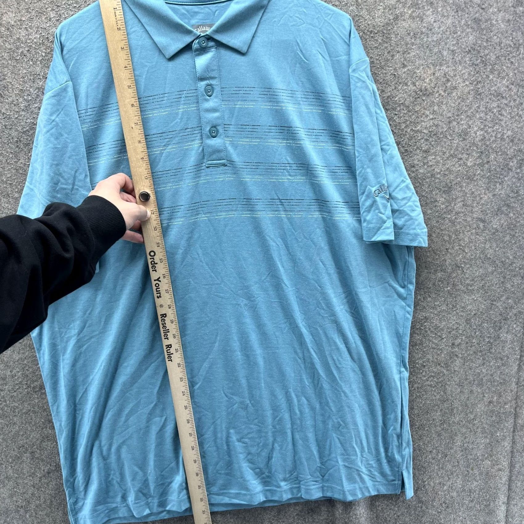 Callaway Callaway Polo Shirt Mens XL Blue Striped Golf Performance Stretch Casual Polo Shirt Mens XL Blue Striped Golf Size US XL / EU 56 / 4 - 7 Thumbnail