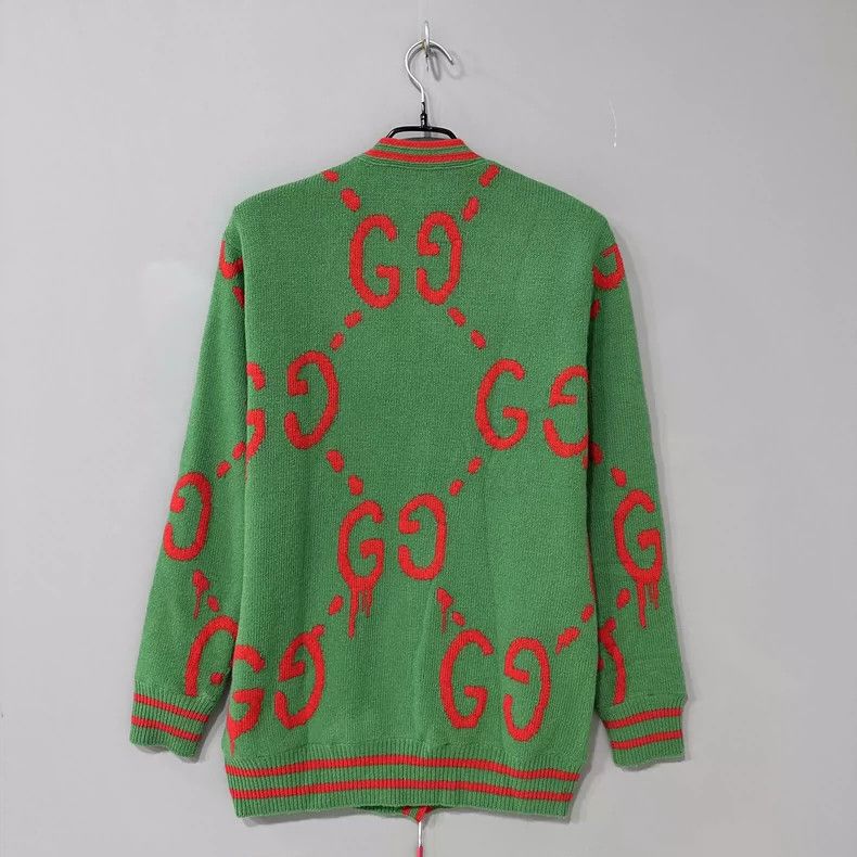 Gucci Gucci Large logo full print inner silk cardigan sweater 250 Size US S / EU 44-46 / 1 - 3 Thumbnail