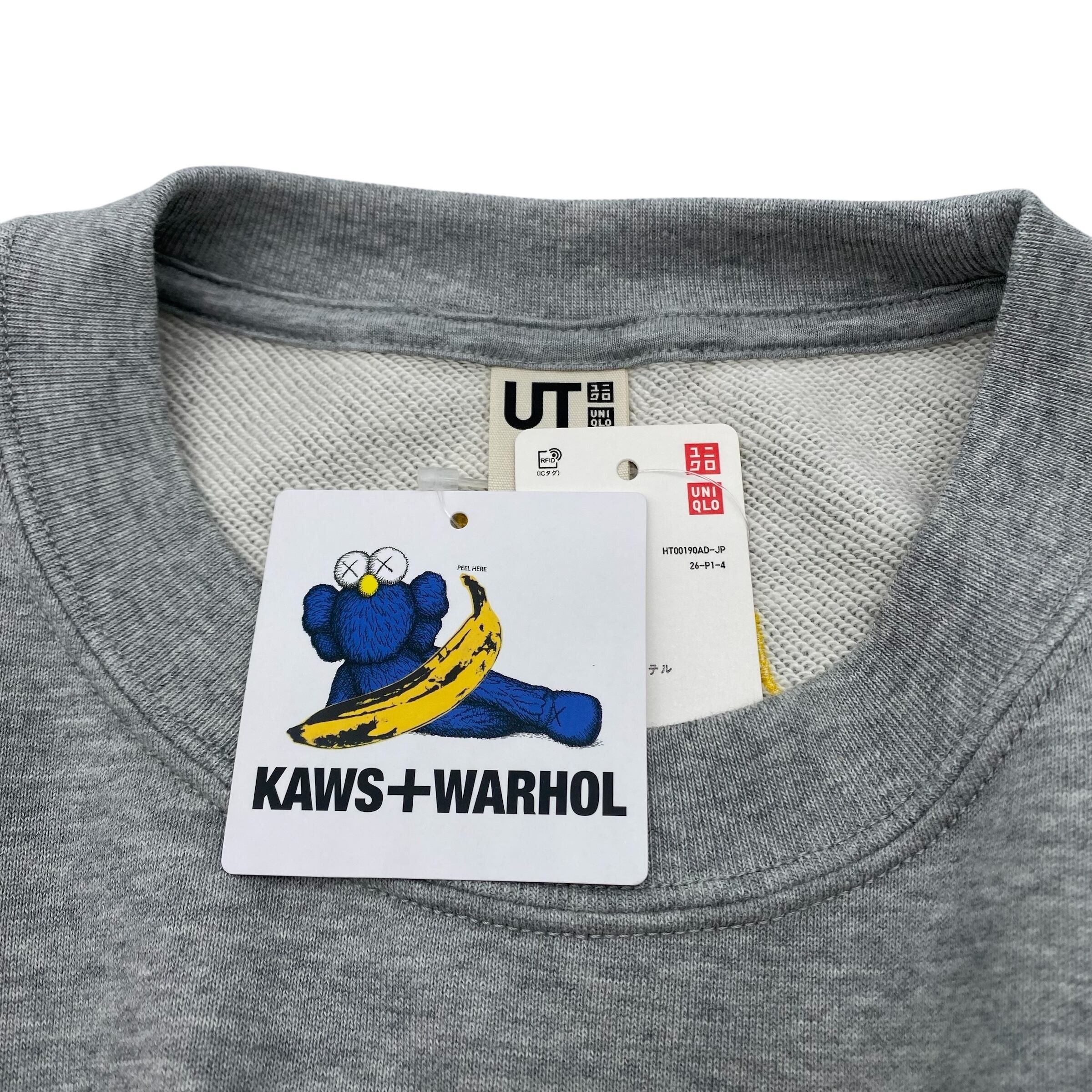 Andy Warhol × Japanese Brand × Kaws KAWS + Warhol Graphic Sweatshirt Gray Size US XXL / EU 58 / 5 - 3 Thumbnail