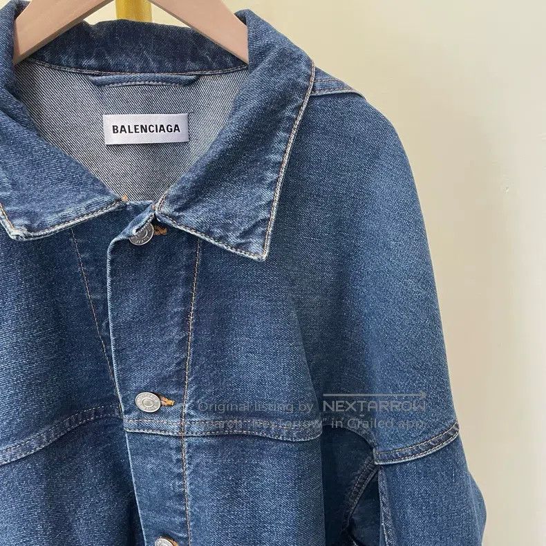 Balenciaga Balenciaga Upside Down Irregular Two-Way Denim Jacket Size XS / US 0-2 / IT 36-38 - 2 Thumbnail
