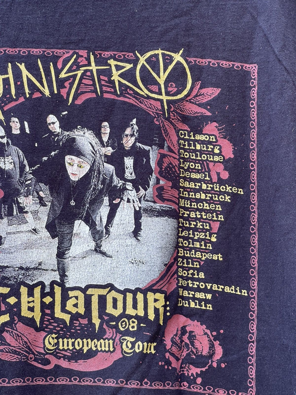 Band Tees 2008 Ministry CH Latour Vintage balck t-shirt Size US XXL / EU 58 / 5 - 16 Thumbnail