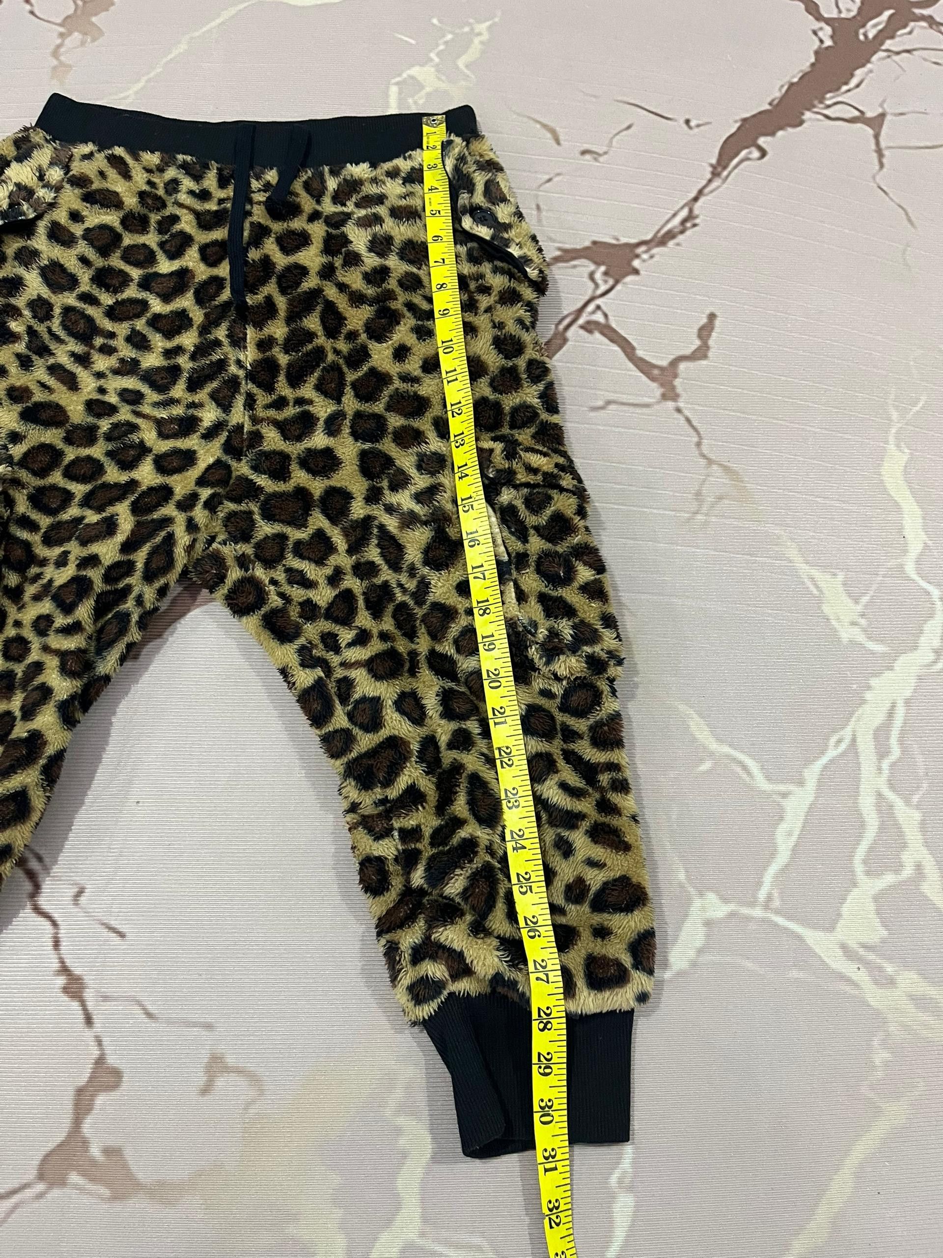 Japanese Brand Modish Gaze Leopard Faux Fur Cargo Jogger Pants M Size US 30 / EU 46 - 12 Thumbnail