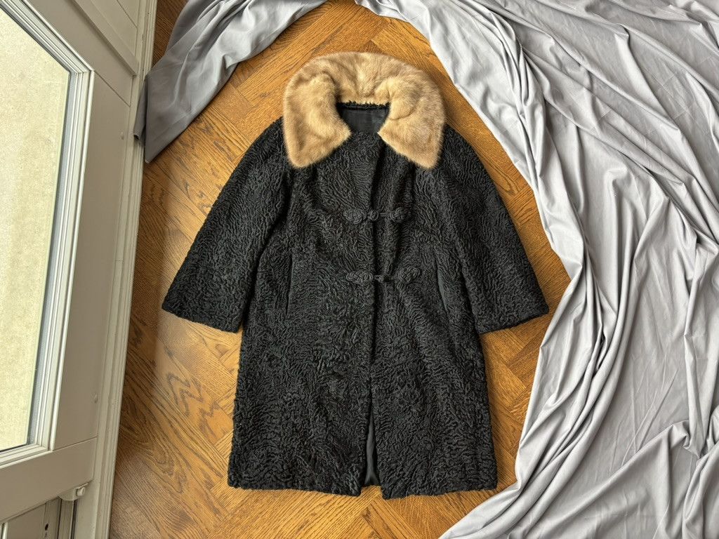 Cccp × Vintage True Vintage Astrakhan Fur Coat 70s Persian Lamb Hair Wool Size M / US 6-8 / IT 42-44 - 13 Thumbnail