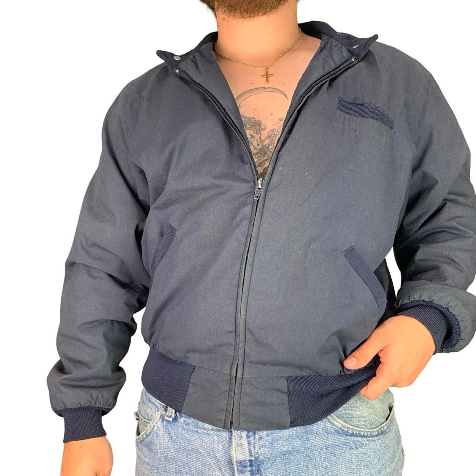 Vintage Vintage 90s Cropped Quilted Work Jacket Size US M / EU 48-50 / 2 - 1 Thumbnail
