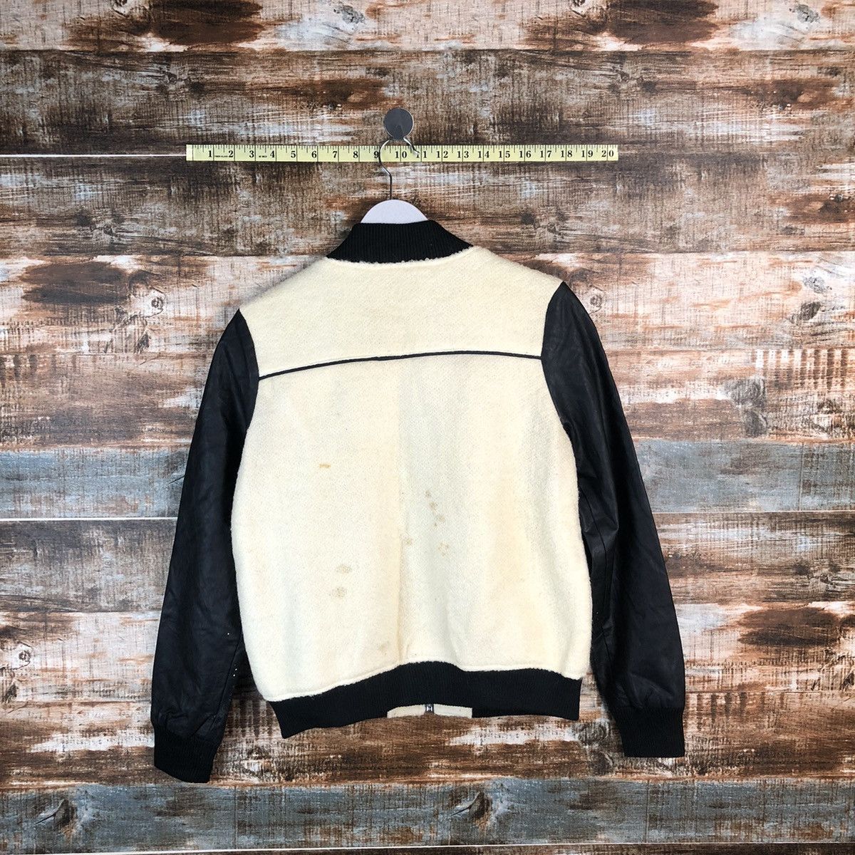 Japanese Brand Garula White Bombers varsity Jacket #A1297 Size M / US 6-8 / IT 42-44 - 13 Thumbnail