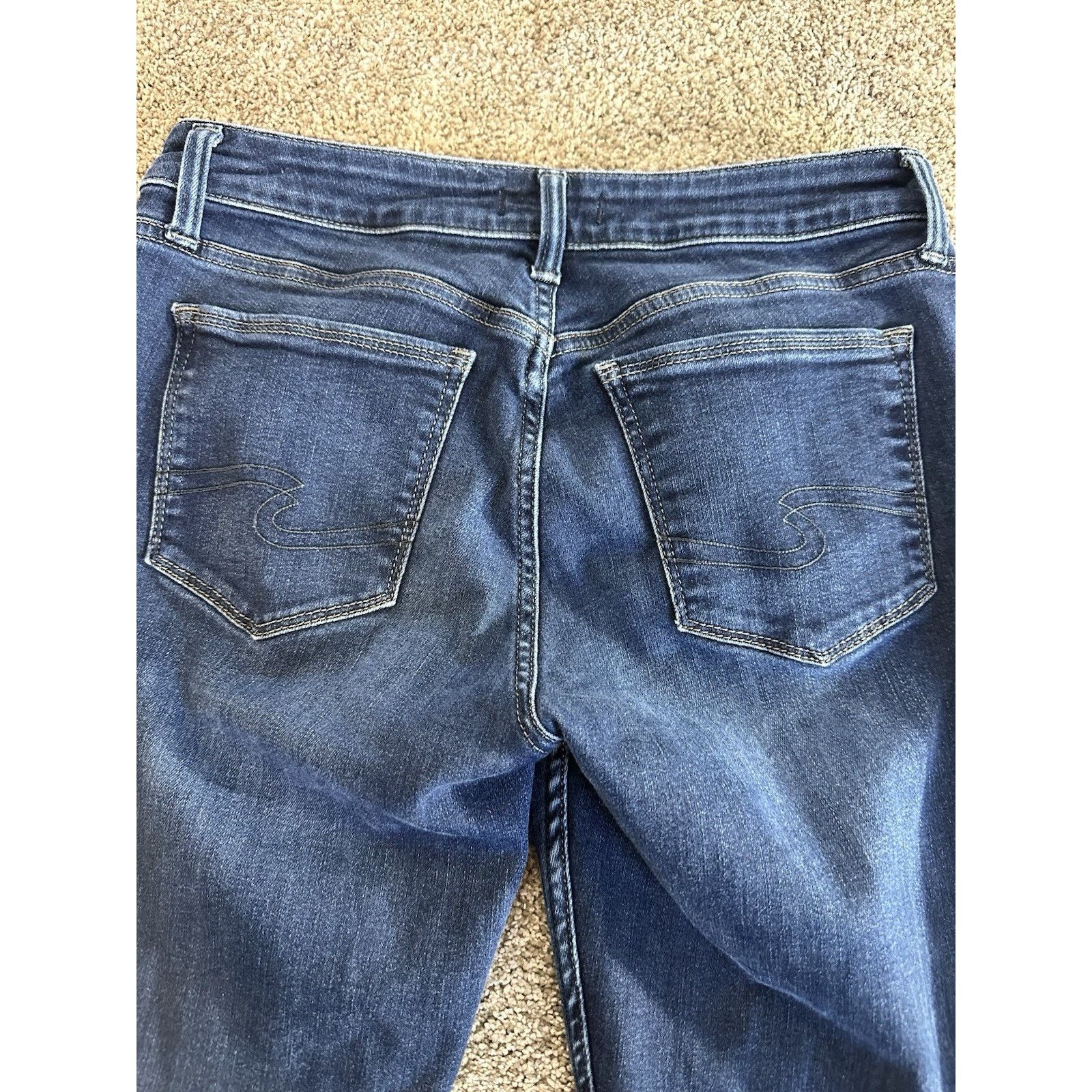 Silver Jeans Co. Silver Avery Slim Boot Cut Jeans Women 29x33 Blue Dark Wash Size 29" - 9 Thumbnail