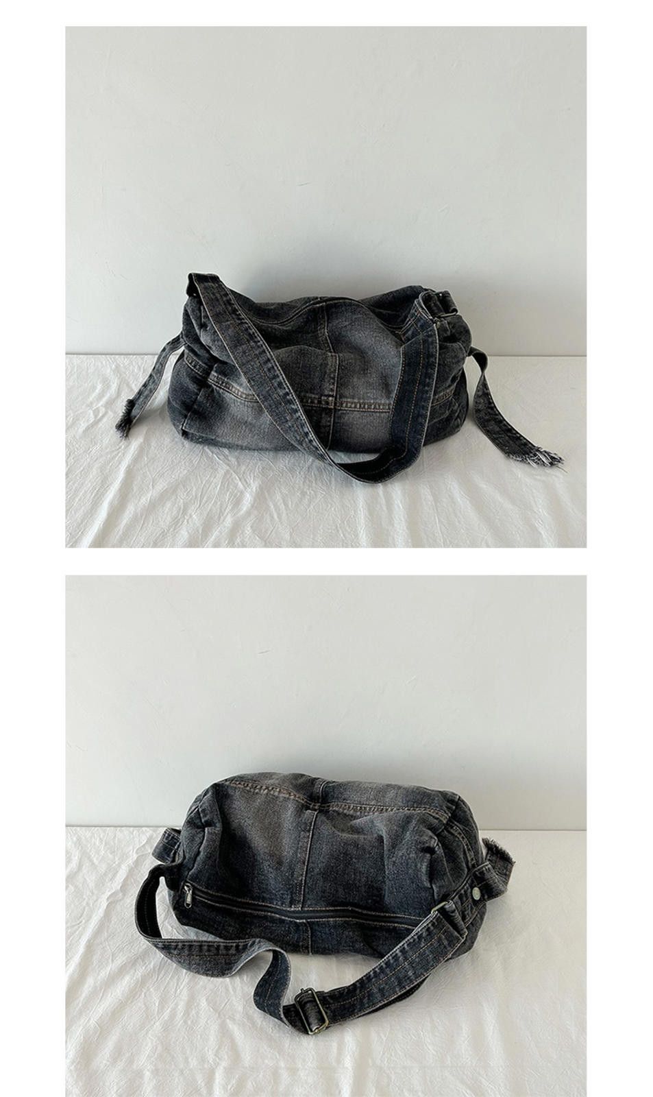 Jean Trendy Slouchy Denim Crossbody Bag Size ONE SIZE - 6 Thumbnail