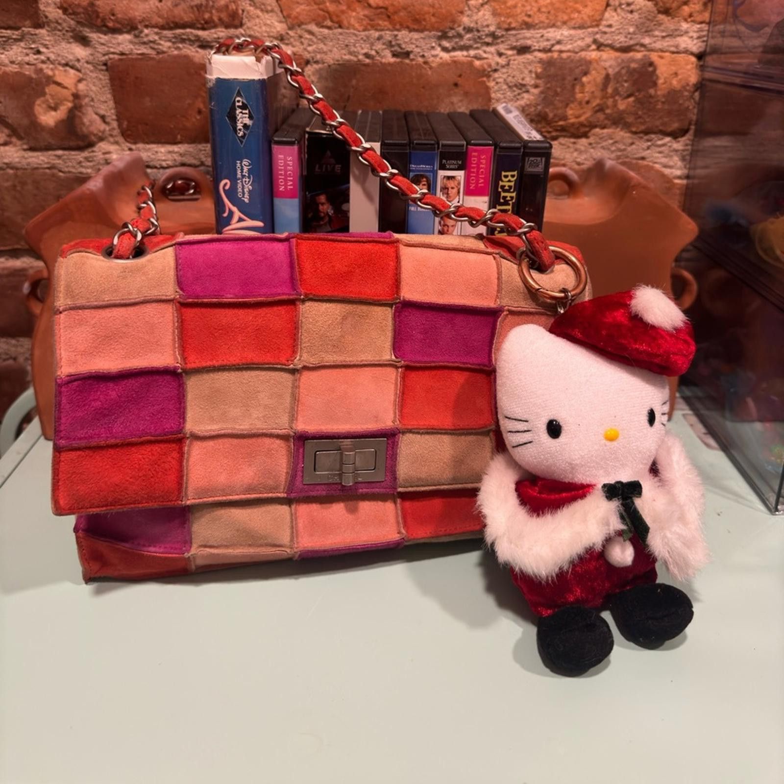 Vintage 1999 SANRIO FESTIVE RED BAG CHARM Size ONE SIZE - 2 Thumbnail