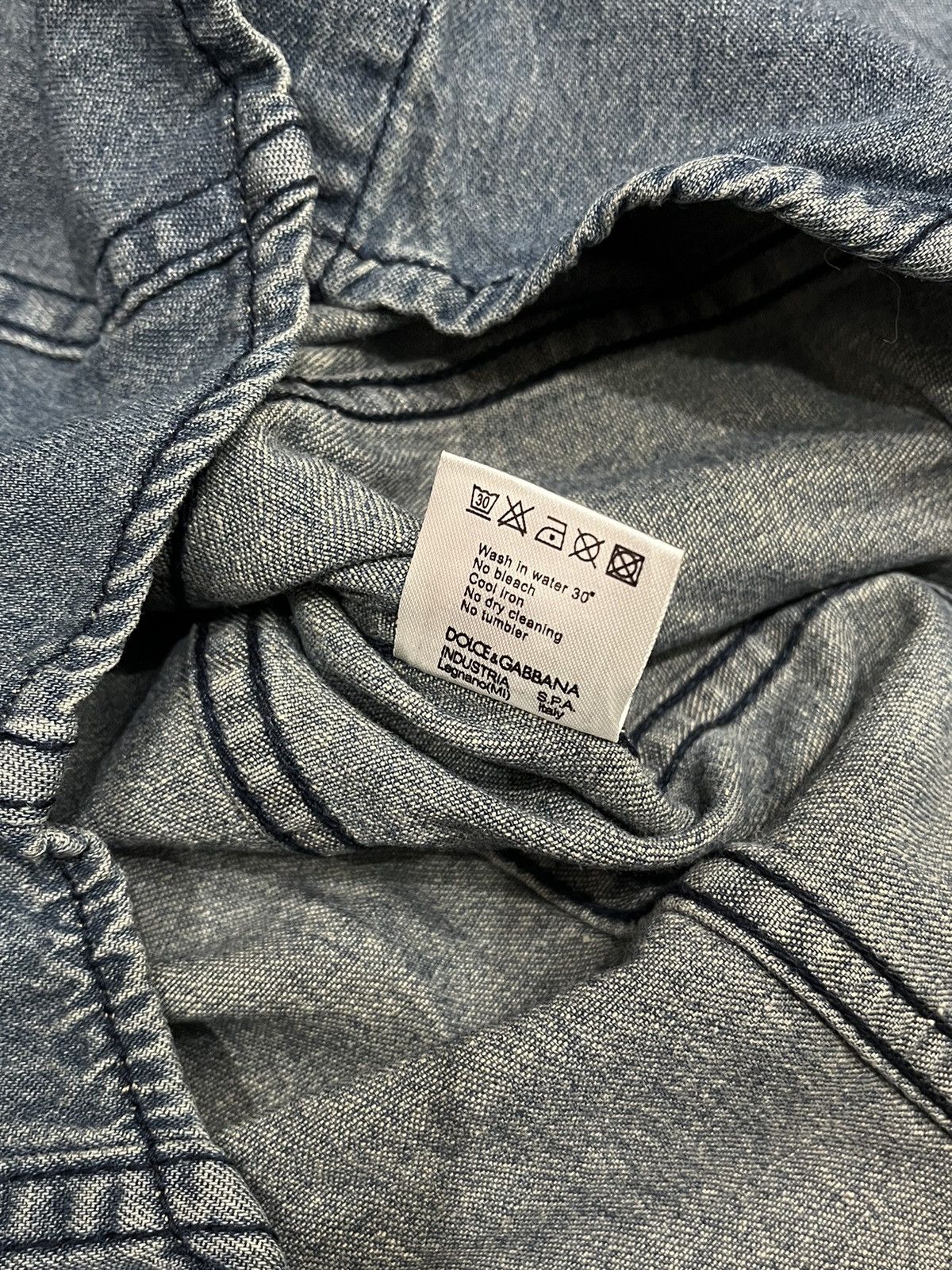 Dolce & Gabbana Dolce & Gabbana Chambray Cowboy Denim Button Up Shirt Size M / US 6-8 / IT 42-44 - 8 Thumbnail