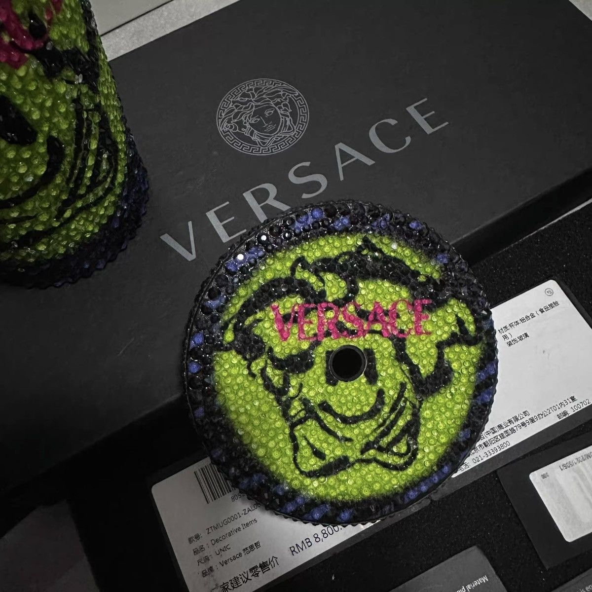 Versace Medusa Logo Swarovski Crystal Metal Travel Mug Cup Size ONE SIZE - 7 Thumbnail
