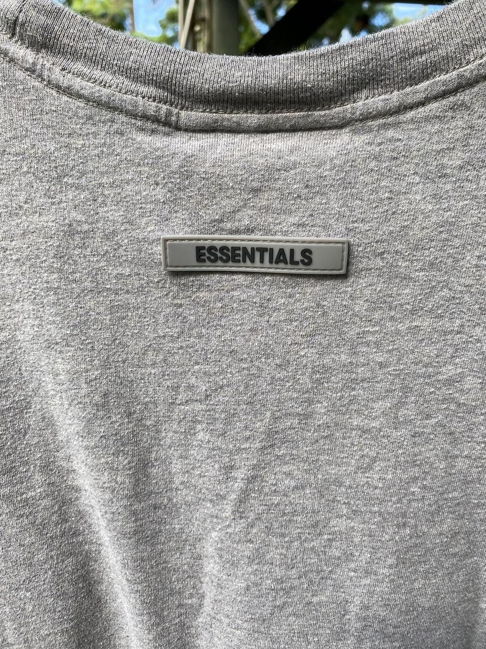 Fear of God Grey Heavyweight Essentials Fear Of God Logo Tee Shirt Size US L / EU 52-54 / 3 - 3 Thumbnail