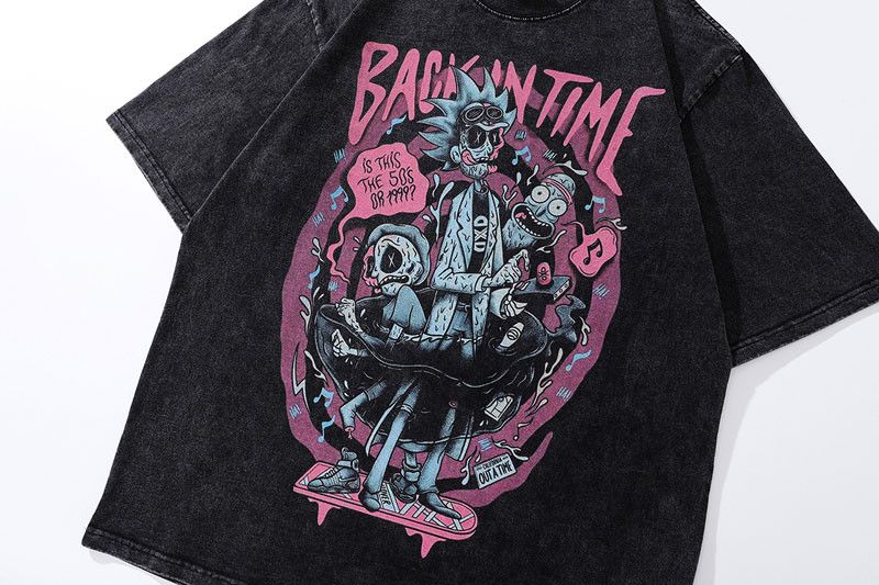 Japanese Brand × Vintage 90s Design Back In Time Oversized Printed Vintage T Shirt Size US M / EU 48-50 / 2 - 3 Thumbnail