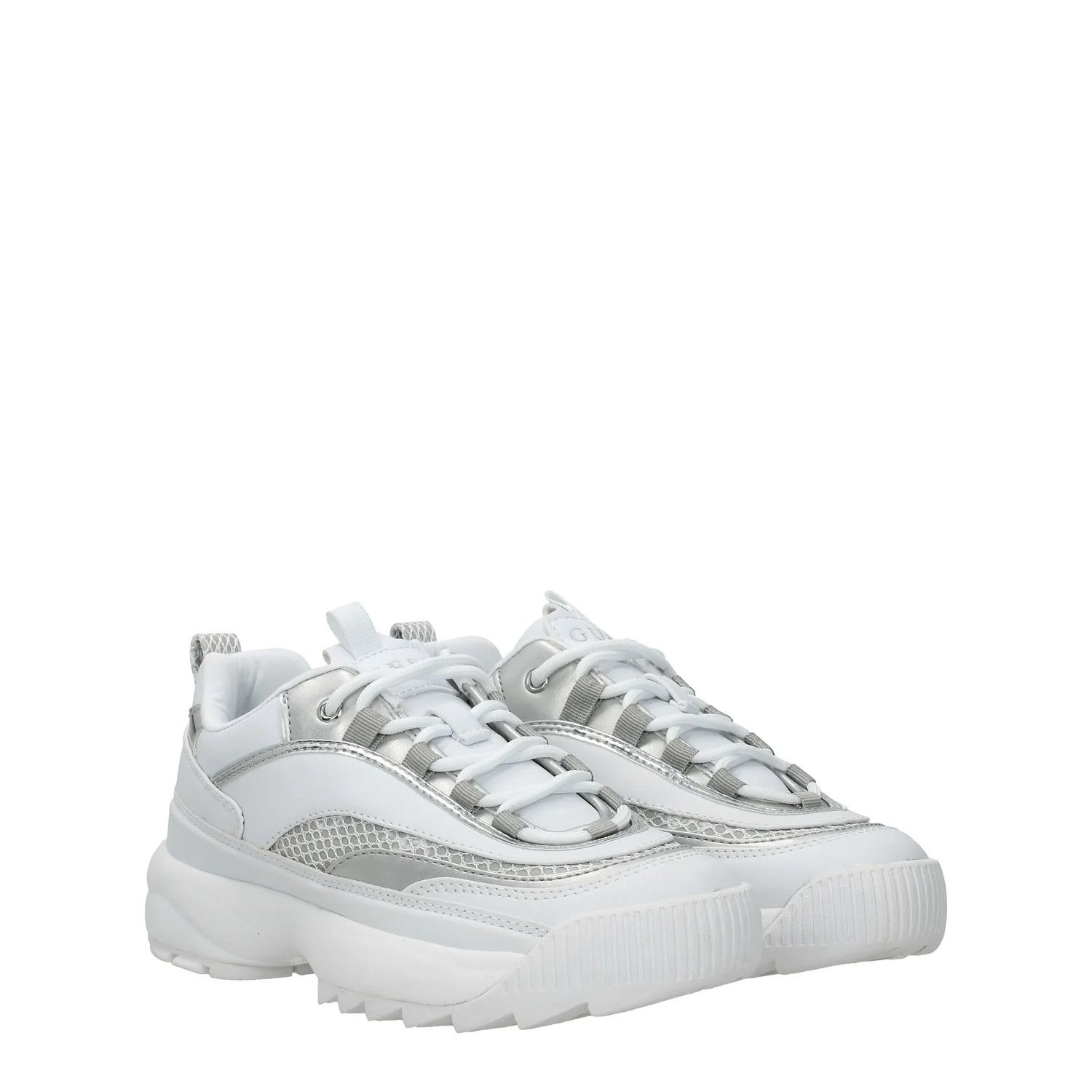 Guess ob1o1e1124 Polyurethane Sneakers in White Silver Size US 6 / IT 36 - 2 Thumbnail