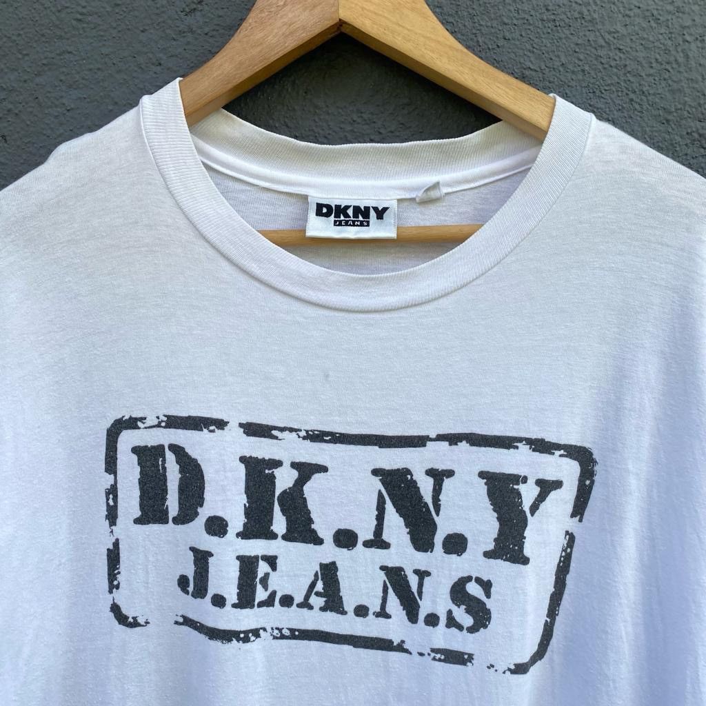 DKNY 🔥Thrash🔥Vintage 90s DKNY Jeans Tee Size US XL / EU 56 / 4 - 2 Thumbnail