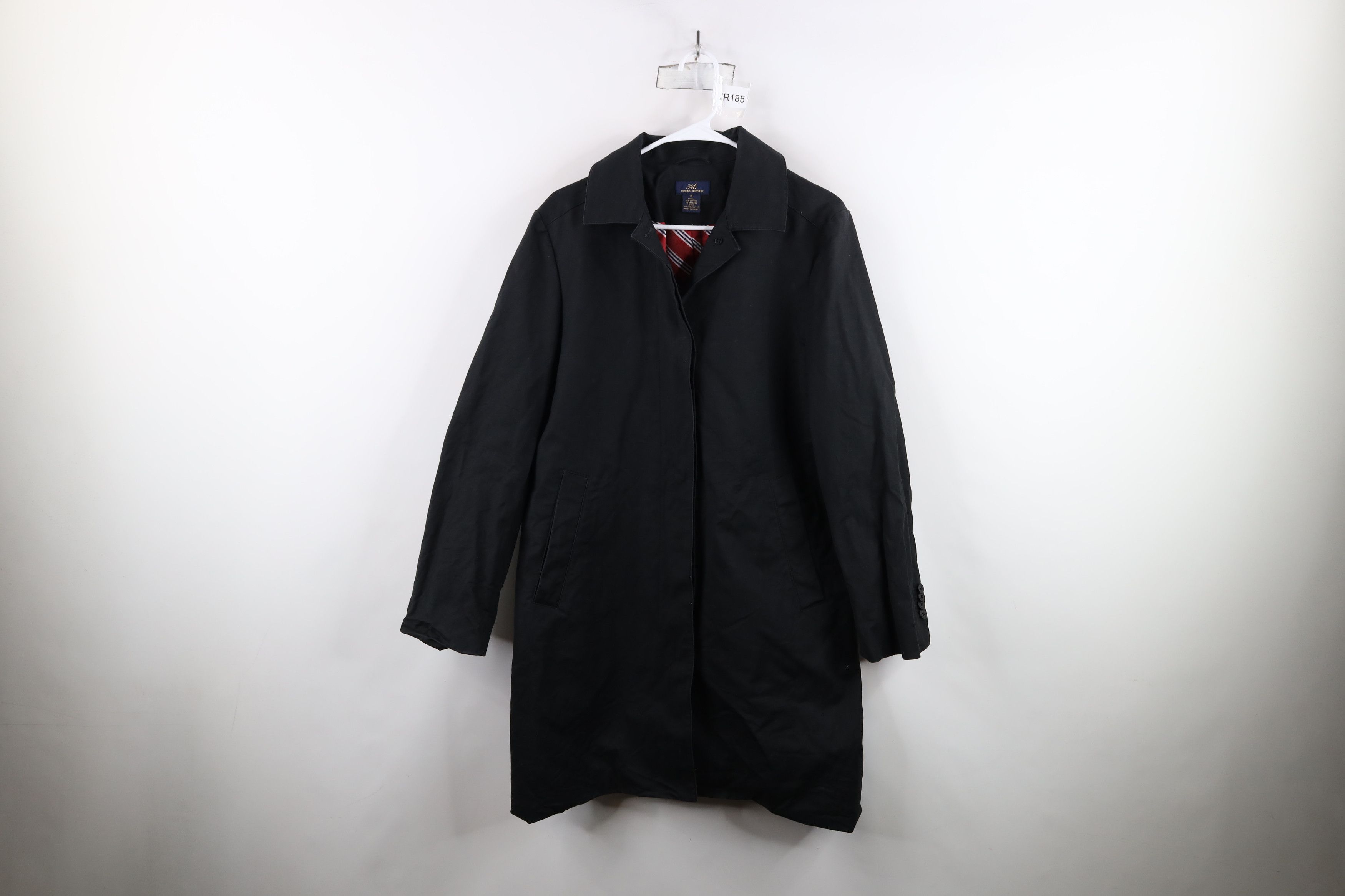 Brooks Brothers × Vintage Brooks Brothers Lined Full Button Trench Coat Jacket Black Size XL / US 12-14 / IT 48-50 - 1 Thumbnail