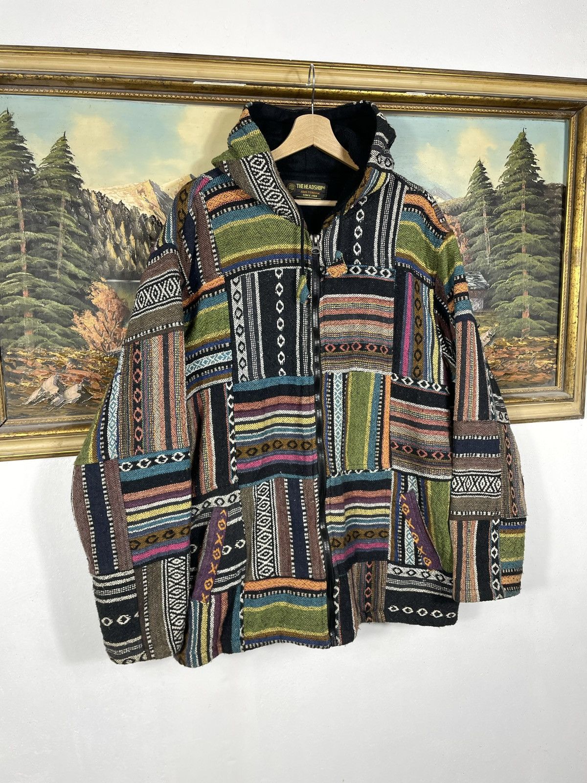 Japanese Brand × Vintage Retro Nepal Hippy Patchwork Zip Hoodie Denim Jacket 00s Size US XL / EU 56 / 4 - 2 Thumbnail