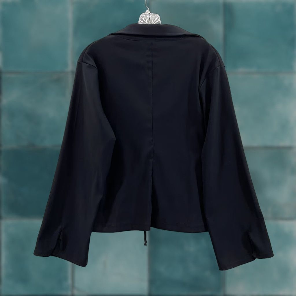 Vintage VINTAGE Y2K Blazer Jacket Top Large XL Black Edwardian Goth Cyber Fairy Grunge Size L / US 10 / IT 46 - 1 Thumbnail