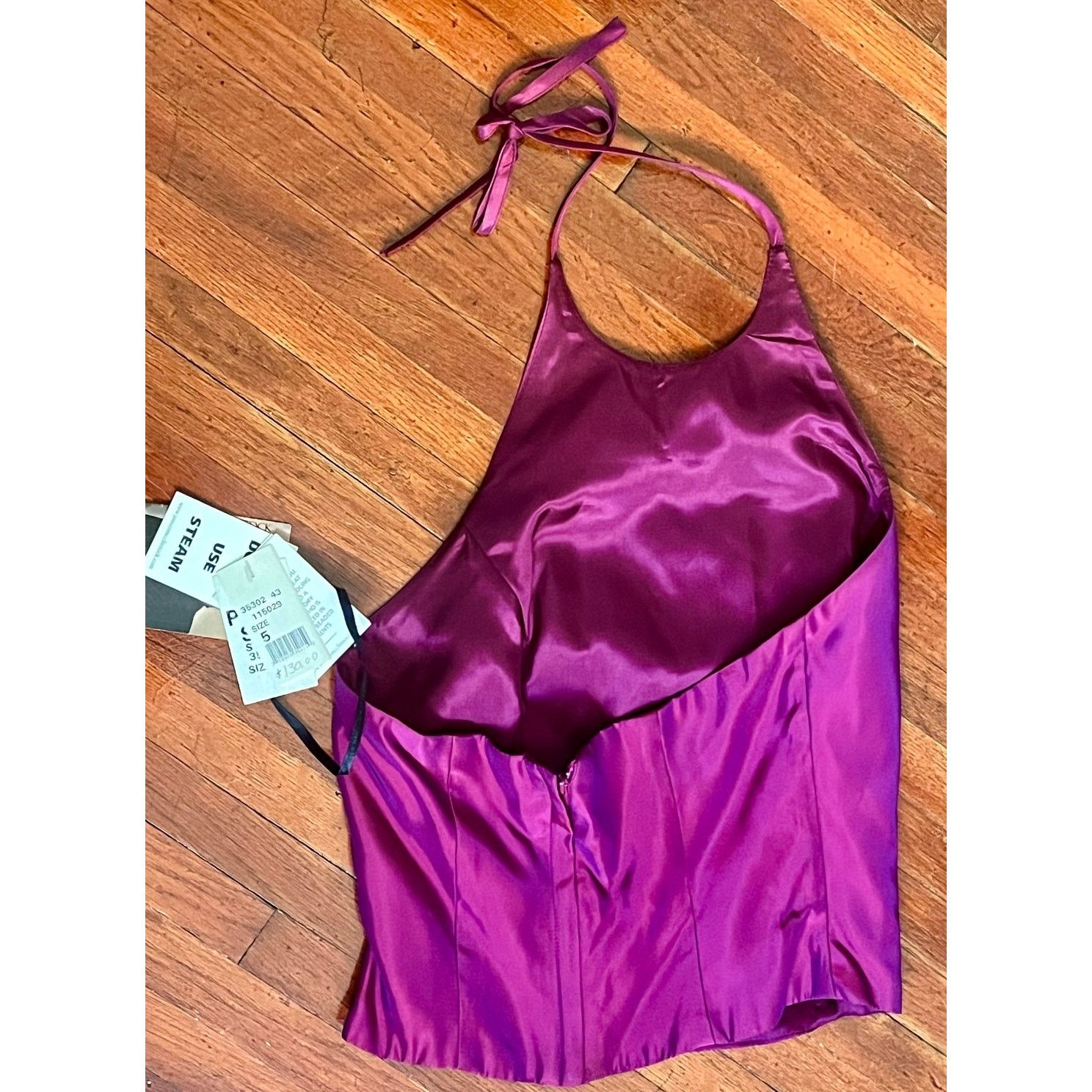 Jessica McClintock Deadstock Vtg Jessica McClintock Gunne Sax Fuschia Halter XS Size XS / US 0-2 / IT 36-38 - 3 Thumbnail