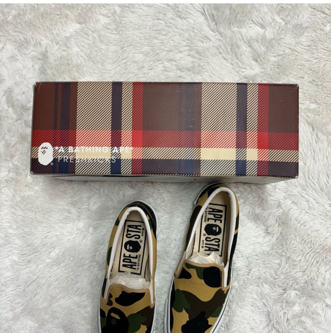 Bape A Bathing Ape Bape Slide On Camouflage Sneakers Size US 6 / EU 39 - 8 Thumbnail