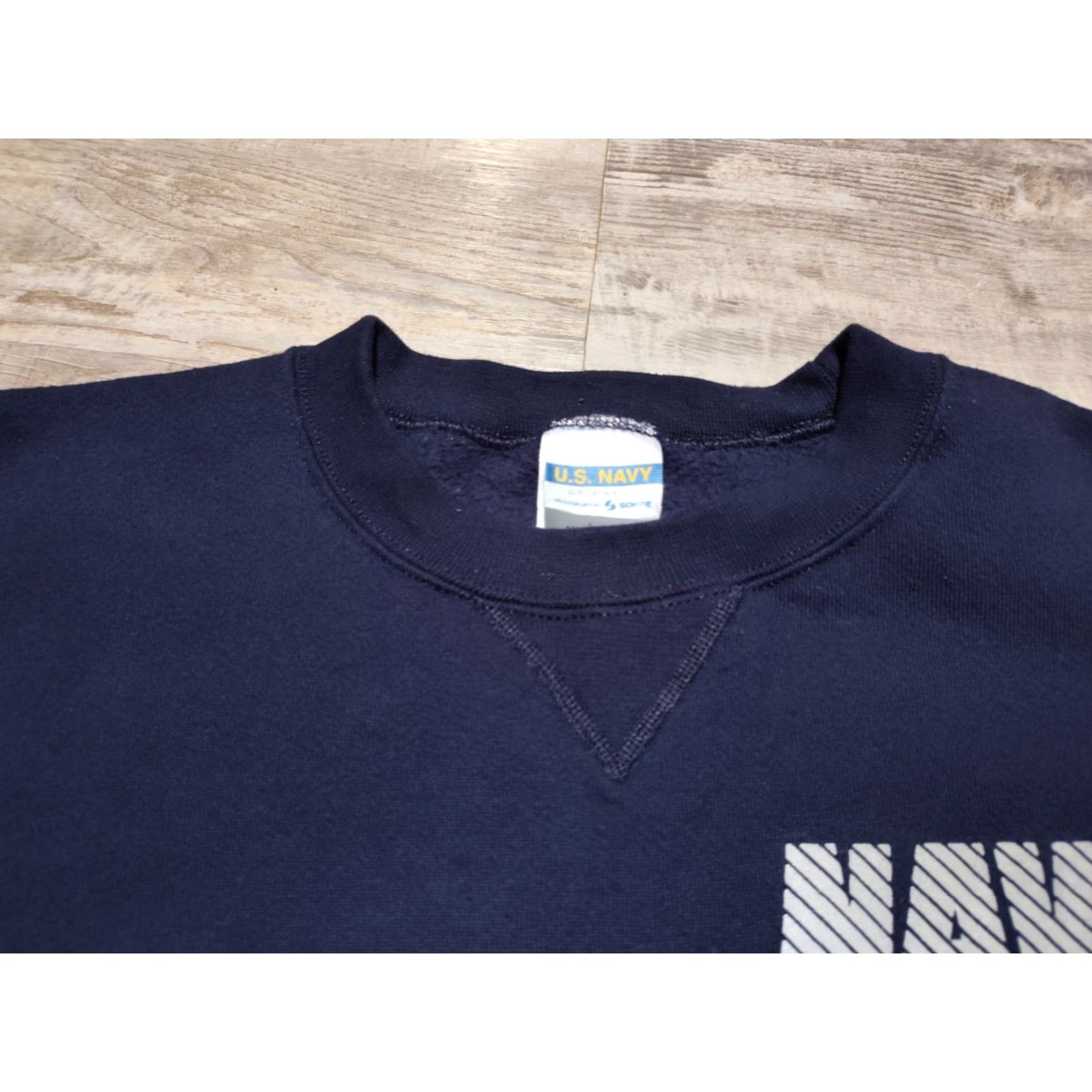 Soffe Vintage U.S. Navy Originals Men's Crewneck Sweatshirt 2XL Navy Blue Graphic Print Pullover Regular Long Sleeve USA EUC Size US XXL / EU 58 / 5 - 6 Thumbnail