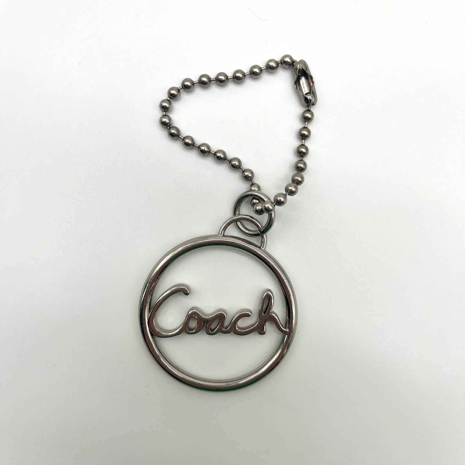 Coach COACH Silver Bag Charm, Signature, Keychain Size ONE SIZE - 1 Thumbnail