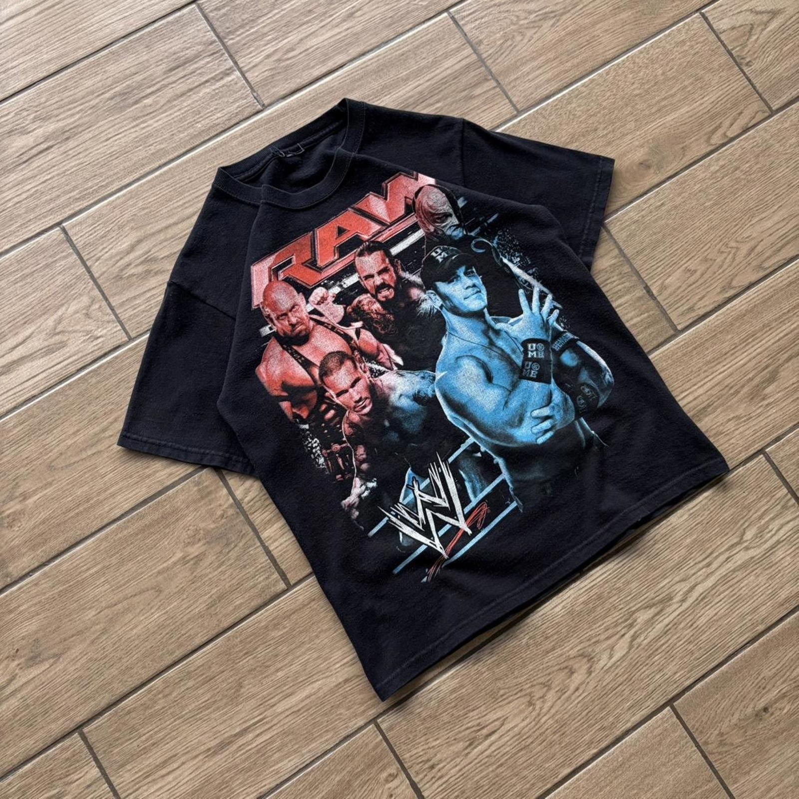 Other Y2K Black WWE RAW Wrestling Promo T-Shirt Size S / US 4 / IT 40 - 2 Thumbnail