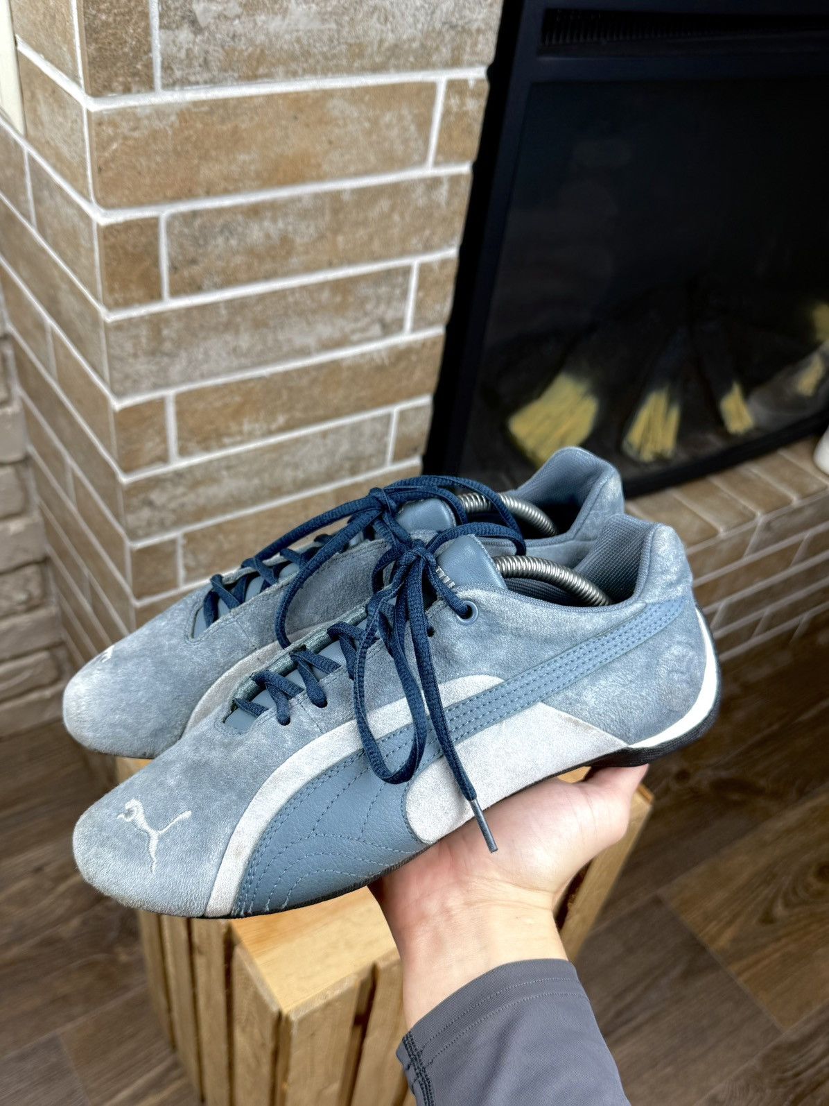 Puma Puma SppedCat Baby Blue Y2K Suede Low Top Shoes SIze US:9 Size US 9 / IT 39 - 3 Thumbnail