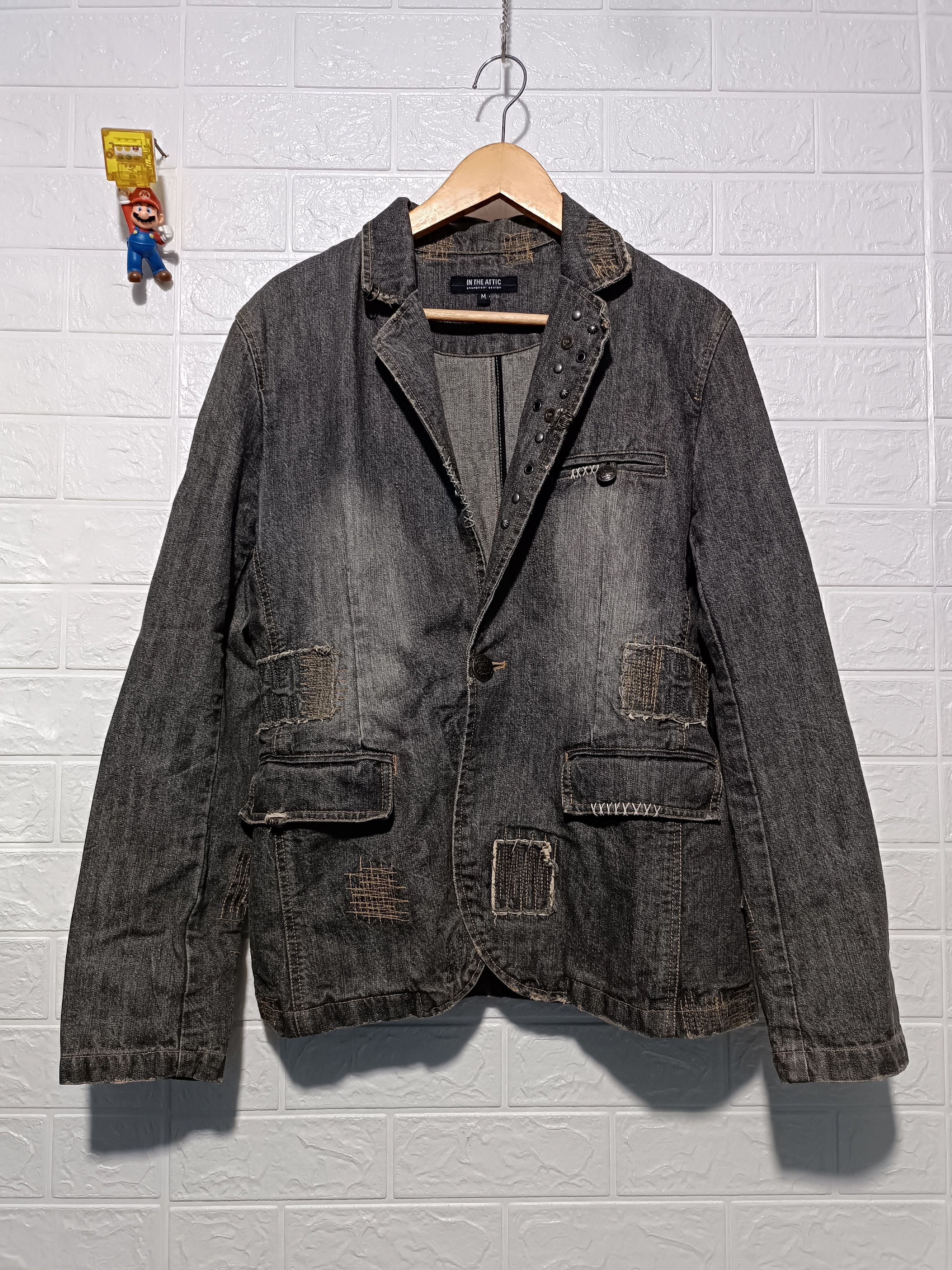 In The Attic In The Attic Distressed Mud Wash Studded Size US M / EU 48-50 / 2 - 1 Thumbnail