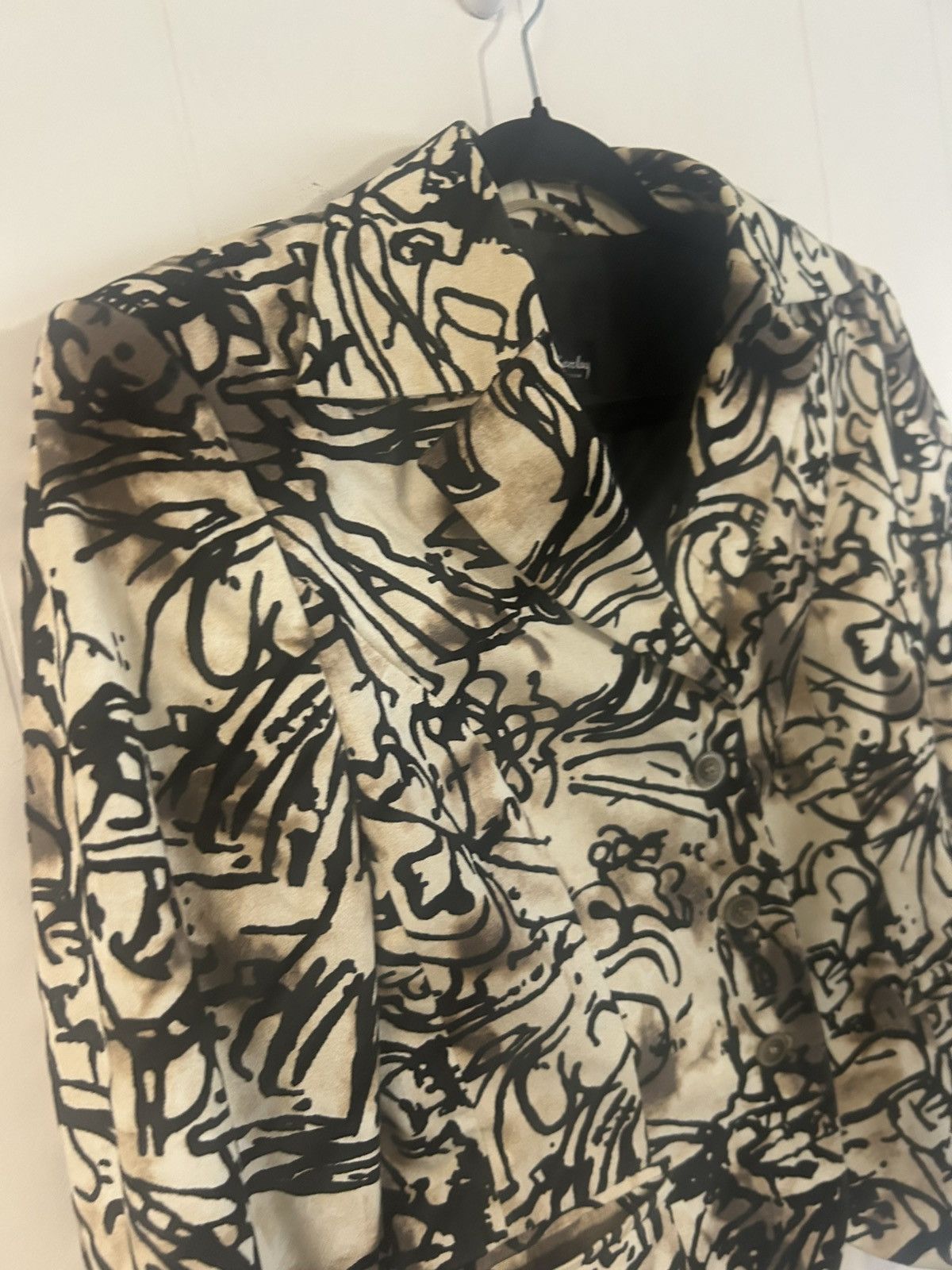 Other Betty Barlay Blazer, M, Brown/Black Velvet Abstract Pattern Size M / US 6-8 / IT 42-44 - 8 Thumbnail
