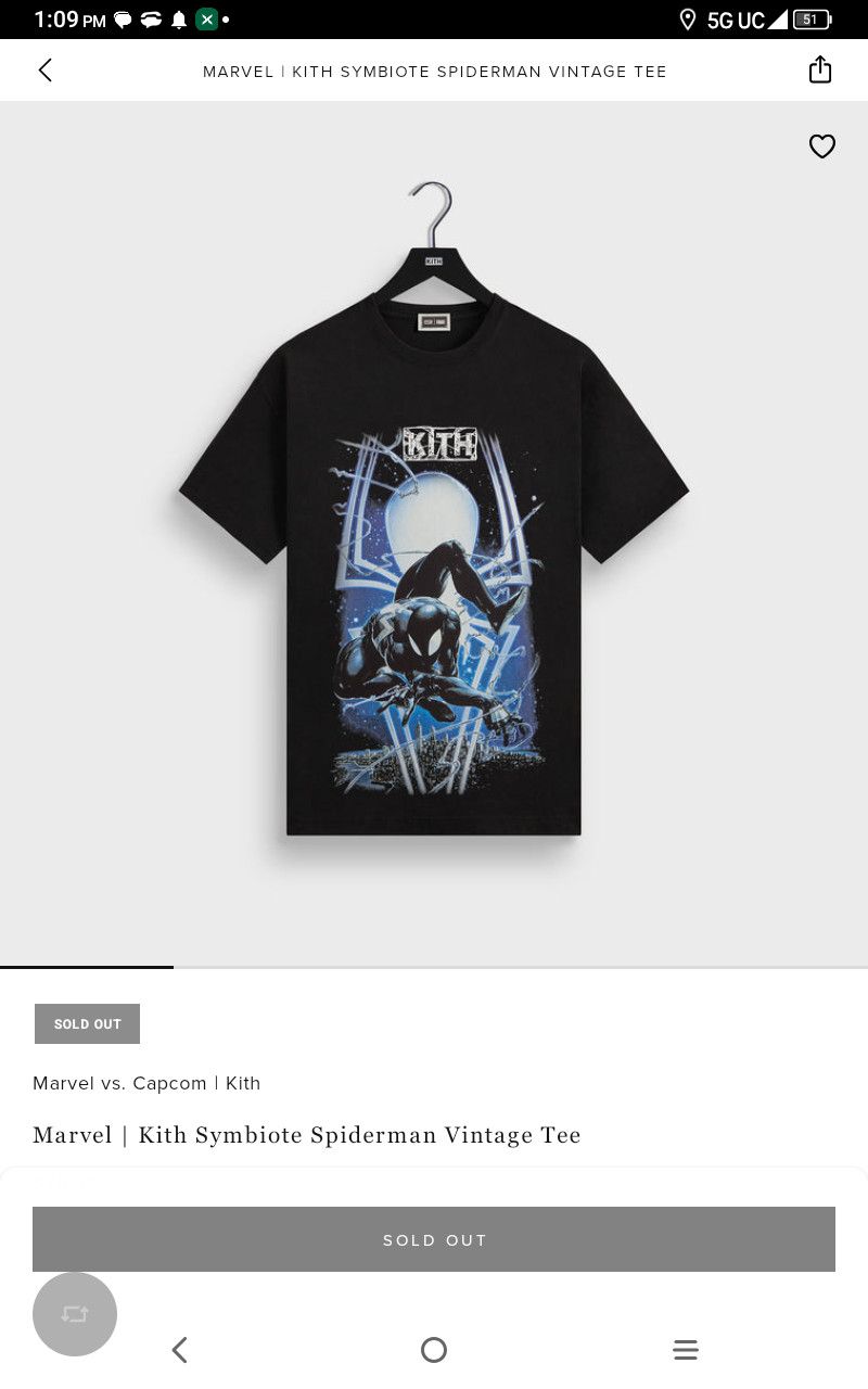 Kith × Marvel Comics Kith X Marvel Vs Capcom Symbiote SpiderMan Tee Size US XL / EU 56 / 4 - 4 Thumbnail