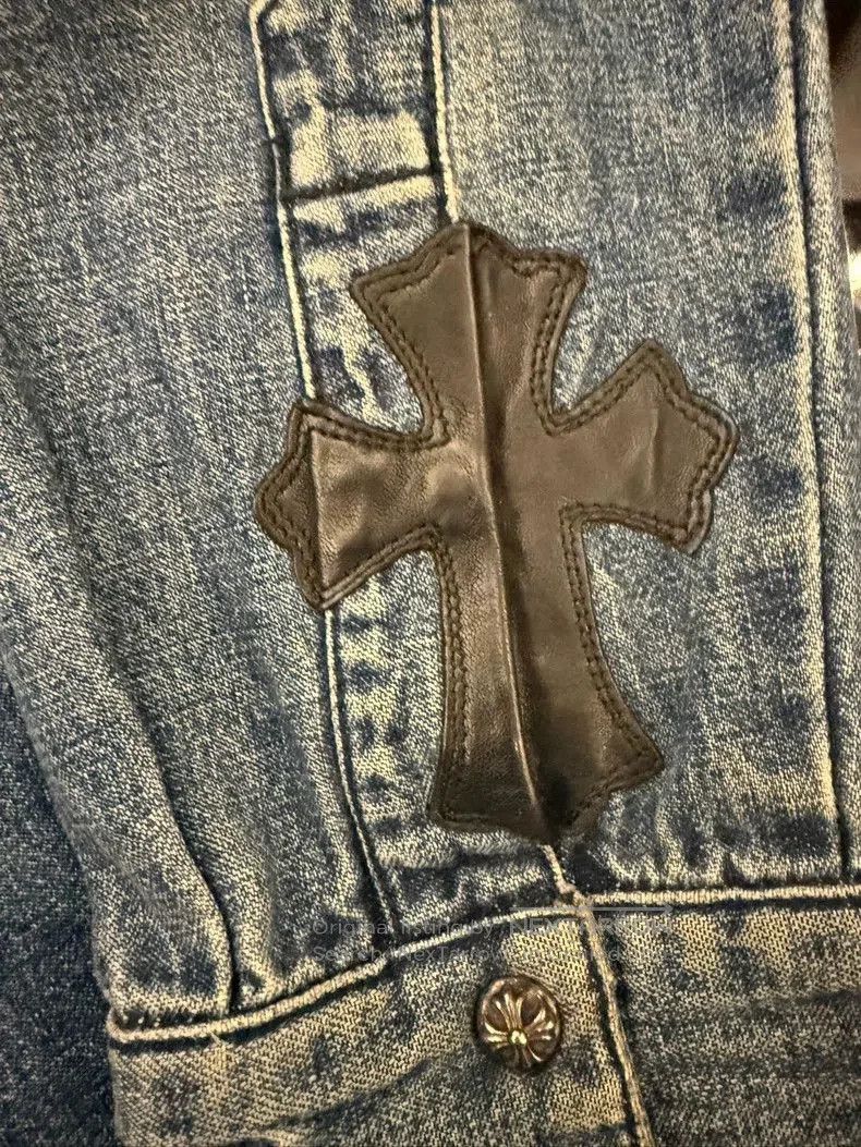 Chrome Hearts Chrome Hearts Denim Shirt with Leather Details. Size US L / EU 52-54 / 3 - 5 Thumbnail