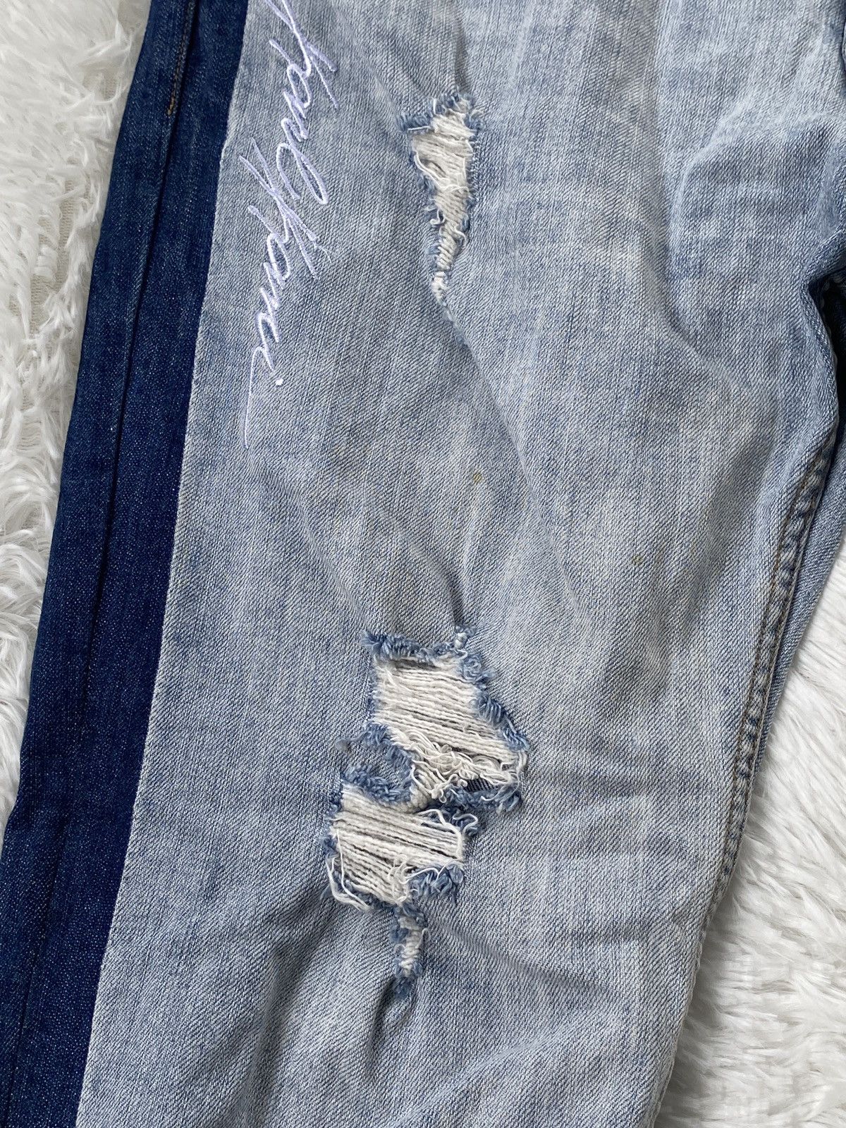 Karl Kani 🔥BINDING NOW🔥 Distressed Karl Kani denim streetwear Size US 36 / EU 52 - 7 Thumbnail