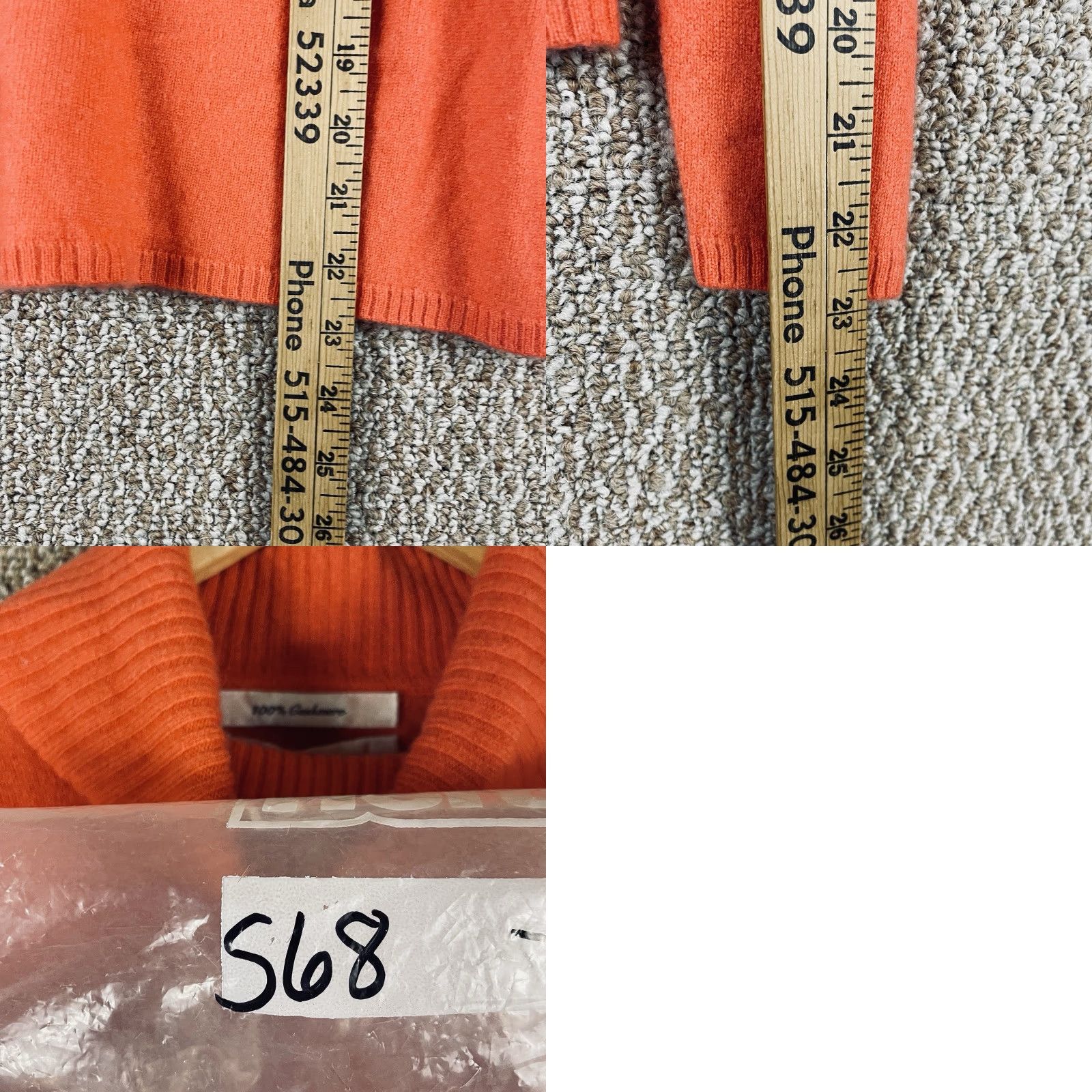 Vintage VINTAGE Pursuits Ltd Sweater Shirt Womens L Orange 100% Cashmere Turtleneck Knit Pullover 80s 90s City Classic Fall Winter Spring Size L / US 10 / IT 46 - 8 Thumbnail