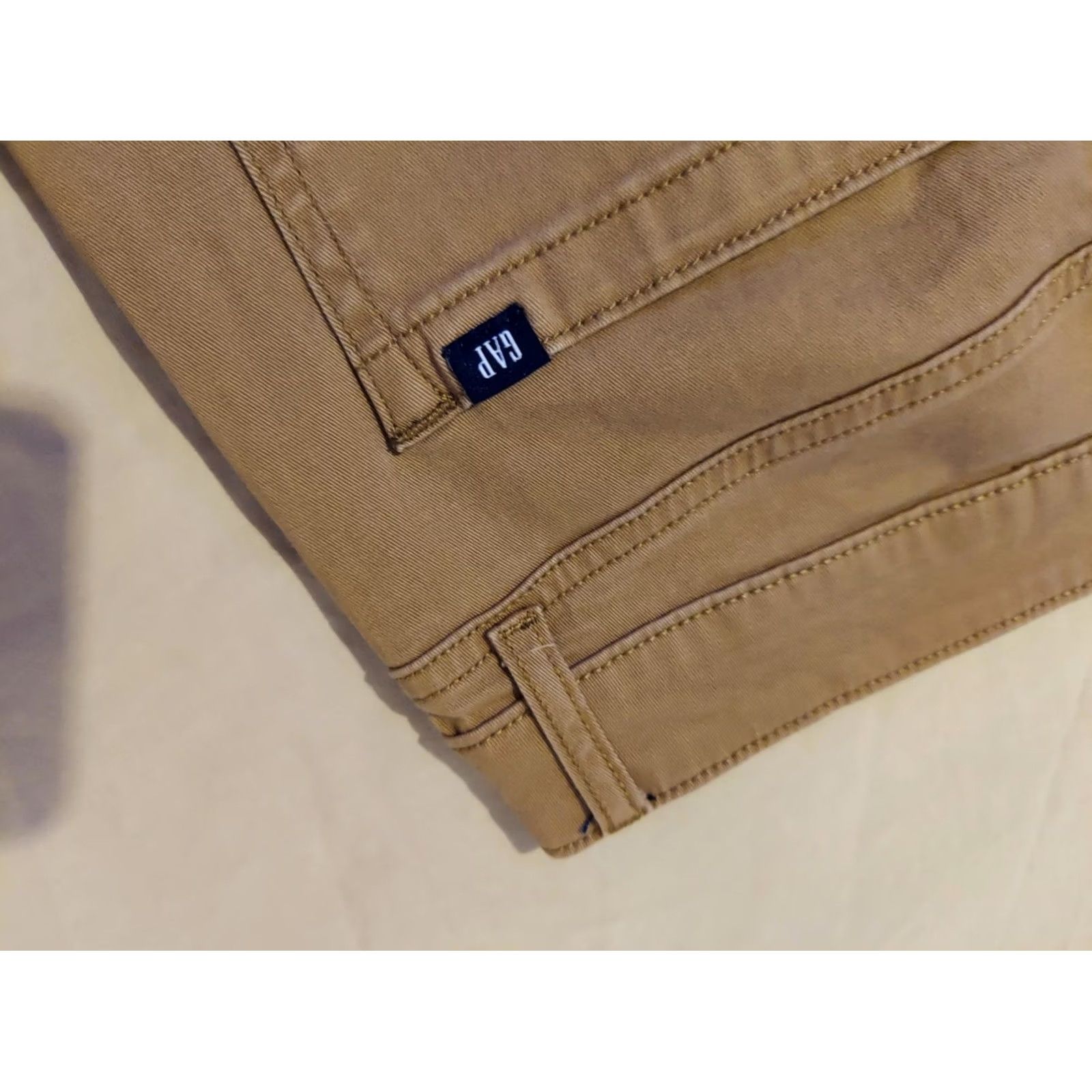 Gap Mens Gap Jeans 38x30 Straight Khaki Cotton Stretch Pants Size US 38 / EU 54 - 2 Thumbnail