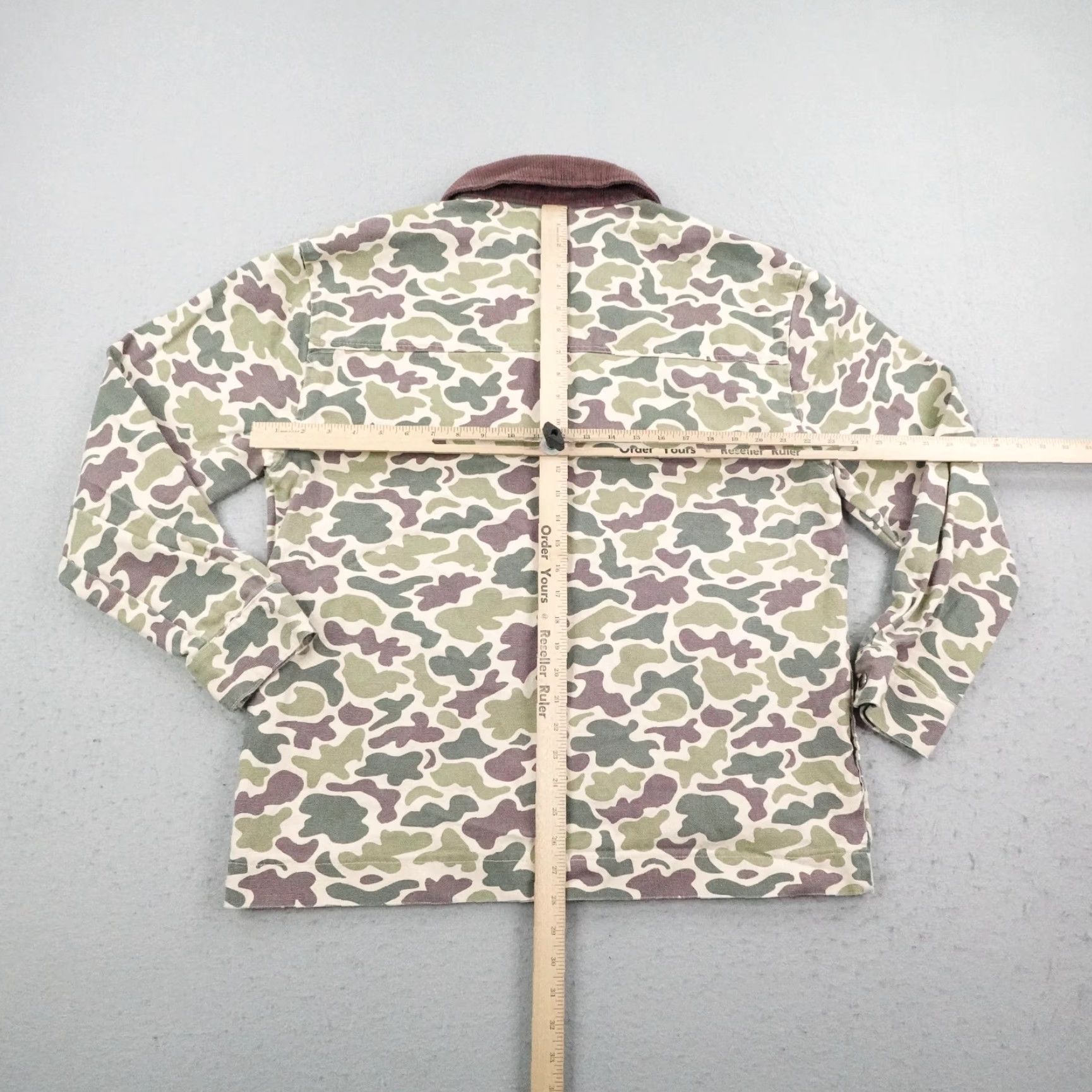 Vintage No Boundaries Jacket Mens Large Brown Duck Camo Coat Corduroy Barn Hunting Chore Size US L / EU 52-54 / 3 - 5 Thumbnail