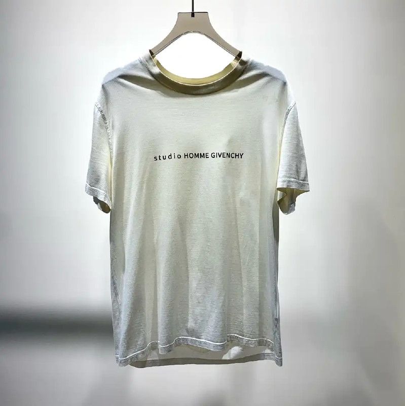 Givenchy Givenchy Studio Homme White Cotton T-Shirt 0089 Size US XL / EU 56 / 4 - 1 Thumbnail