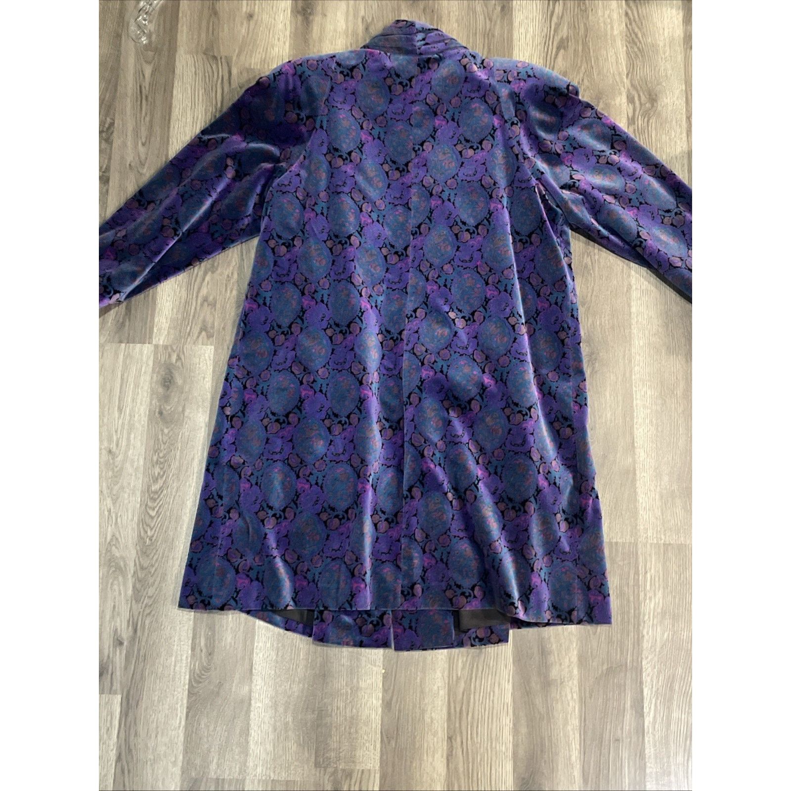 Other Portrait JL DeBall Velvet Opera Coat Purple Paisley Vintage Size XS / US 0-2 / IT 36-38 - 9 Thumbnail