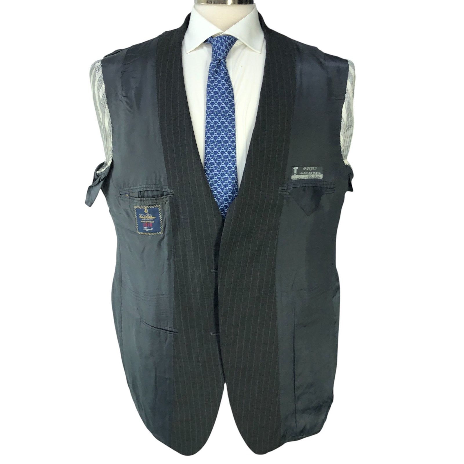 Brooks Brothers Brooks Brothers 1818 Sz 46L Suit Drop 5 Pinstripe *TINY FLAW Size 46L - 11 Thumbnail