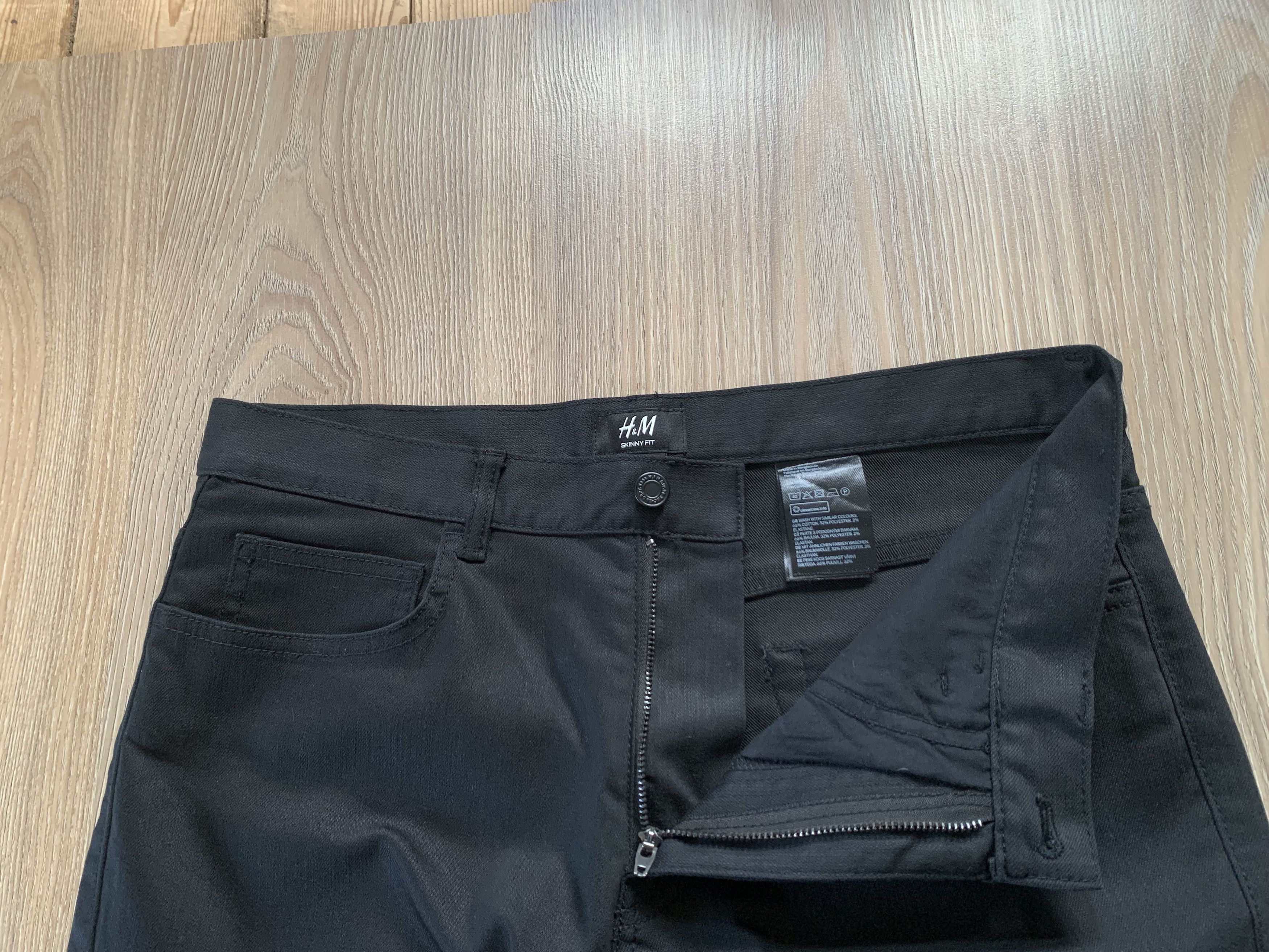 H&M H&M Mens Skinny Fit Black Jeans Size US 30 / EU 46 - 5 Thumbnail