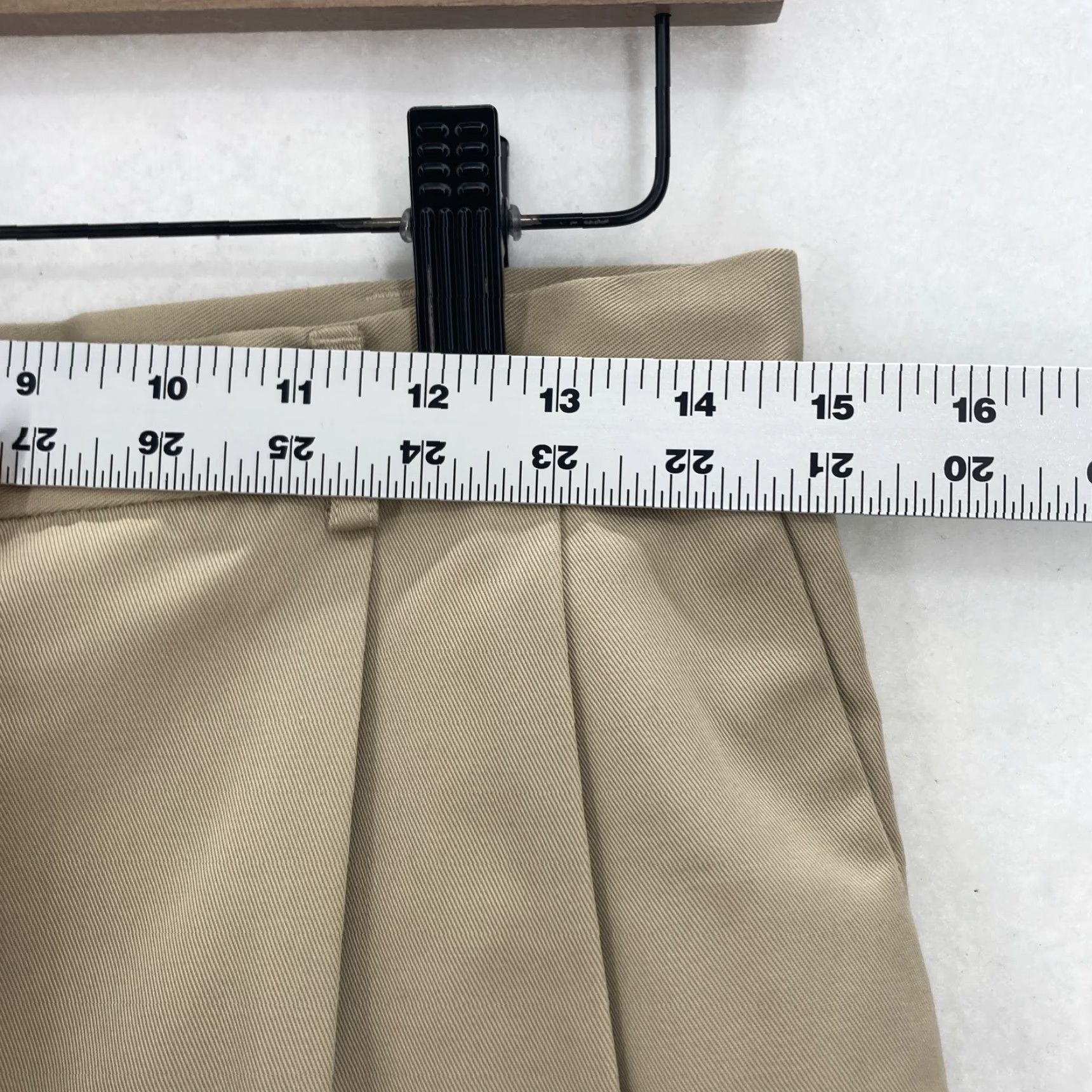 Lands' End Lands' End Pants Womens 10 Regular Khaki Beige Pleated Front Work Chino Classic Size 32" / US 10 / IT 46 - 7 Thumbnail