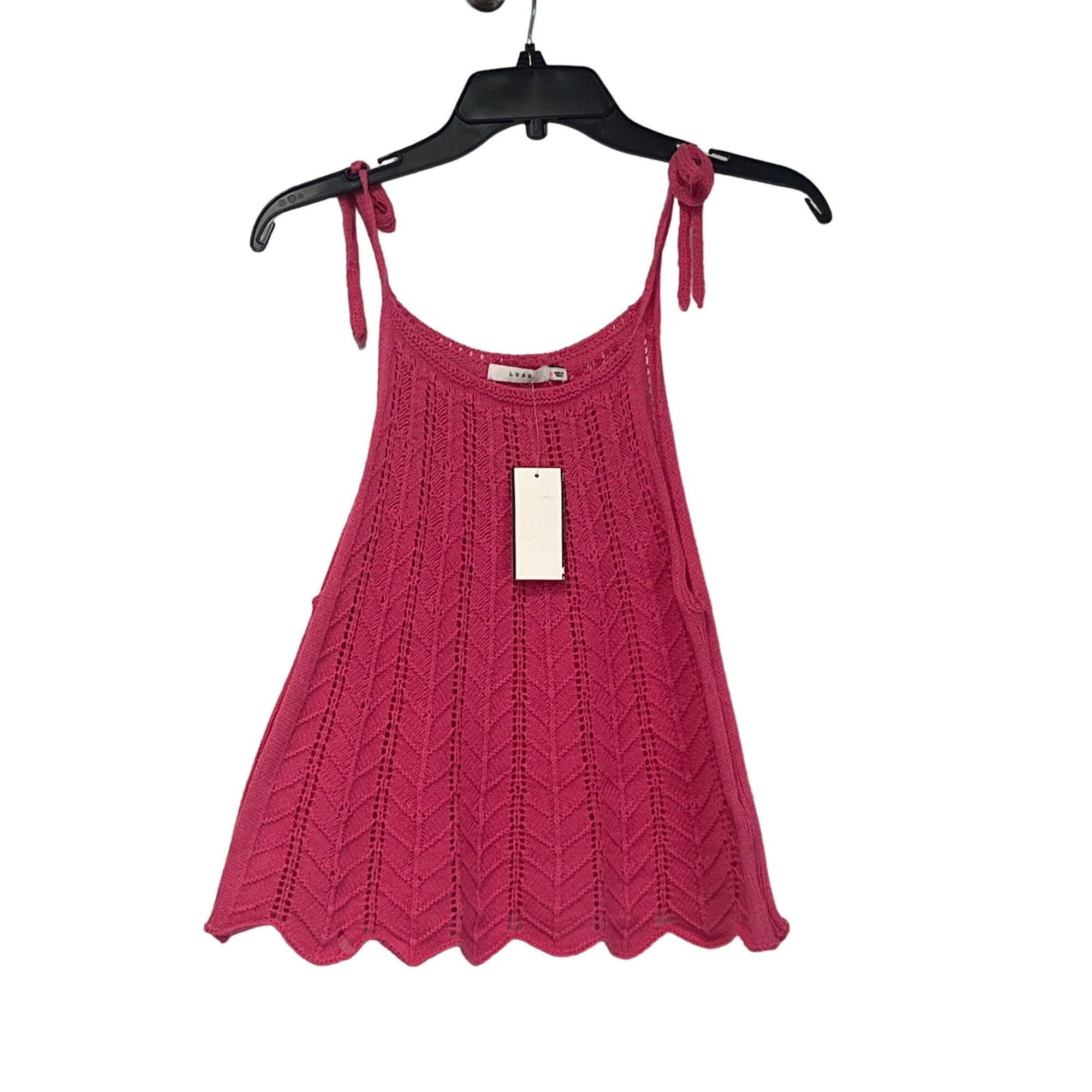 Other LUSH Crochet Knit Sweater Tank Top In Hot Pink, Sz. M Size M / US 6-8 / IT 42-44 - 11 Thumbnail
