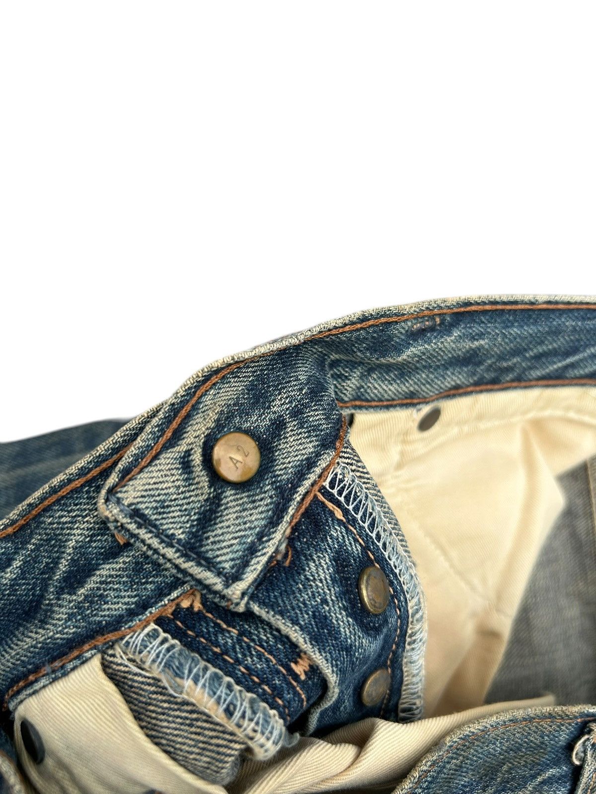 Kapital Vintage Wrangler Blue Bell Selvedge Distressed Denim Jeans Size US 29 - 13 Thumbnail