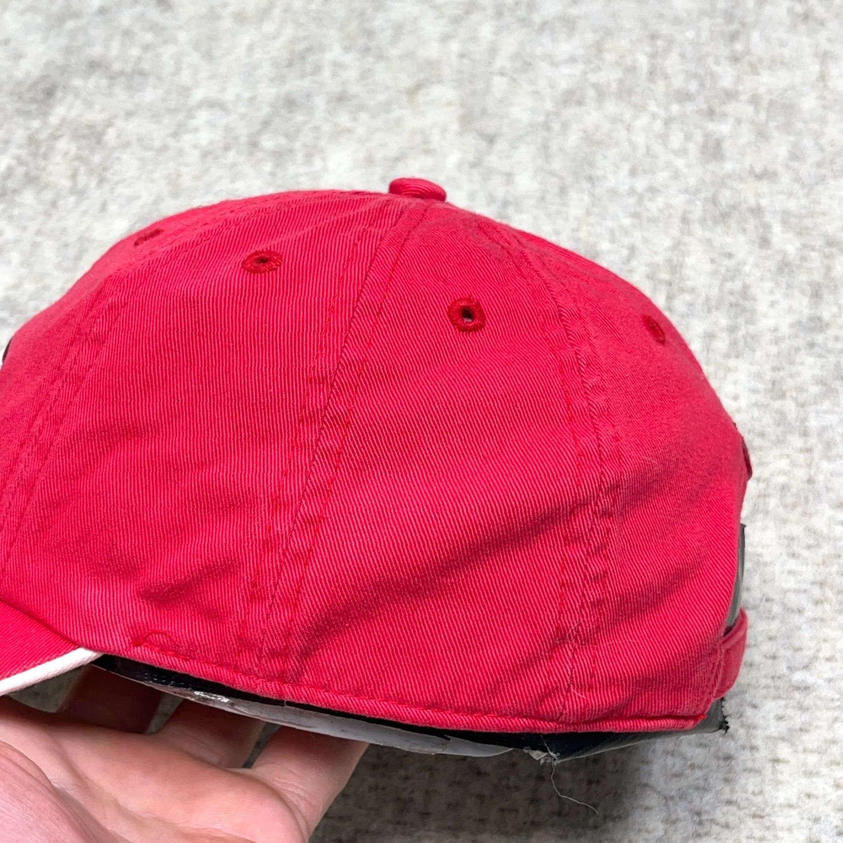 Adidas VINTAGE adidas Hat Cap Red Twill Baseball Cap Adult One Size Adjustable Strap Back Faded Spellout Golf Twill Size ONE SIZE - 5 Thumbnail
