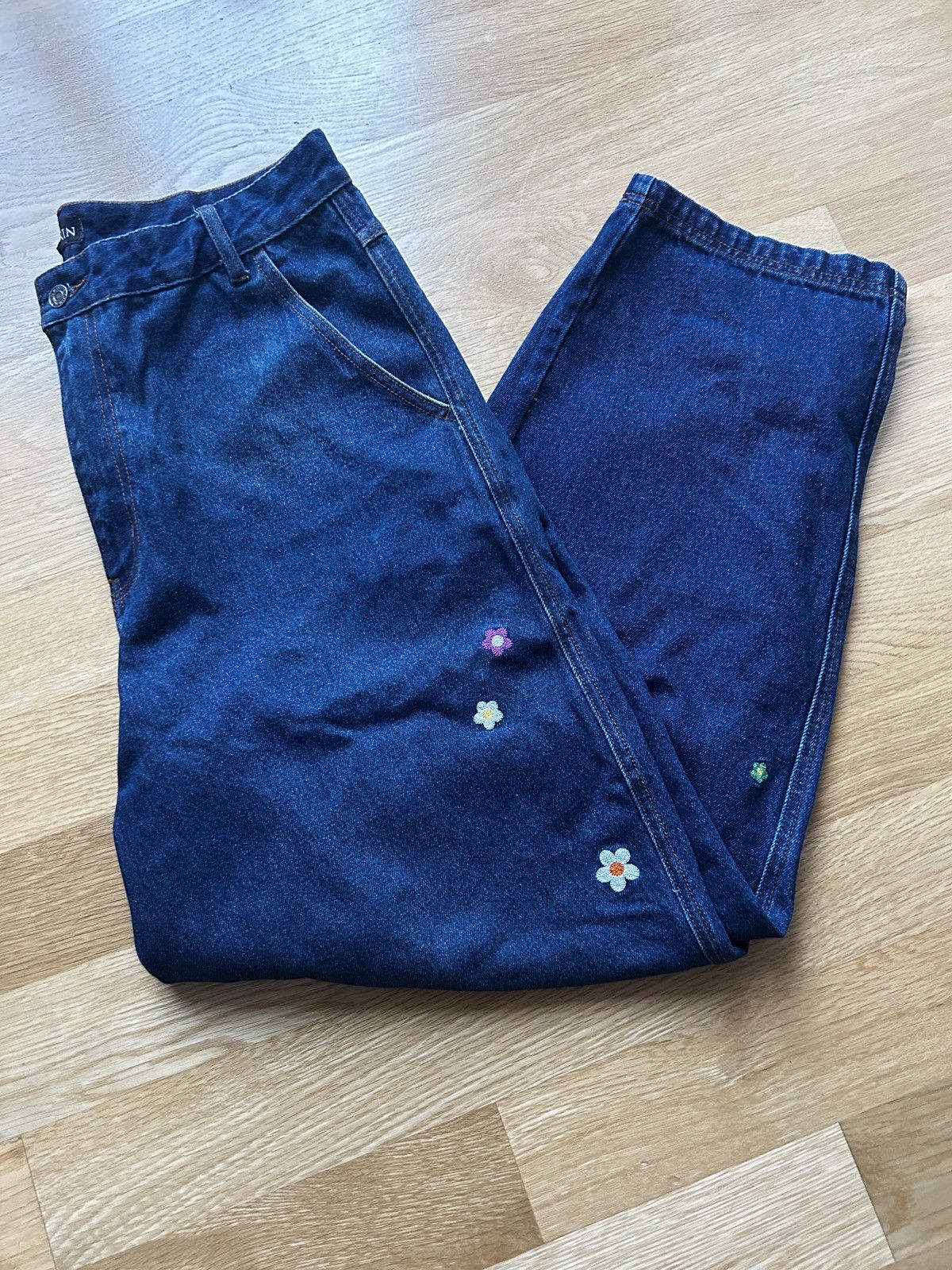 Ronin Division Ronin Division flower embroidery baggy denim F/W23 Size US 32 / EU 48 - 2 Thumbnail